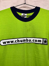 Load image into Gallery viewer, Vintage Chumbawumba Tubthumper Chumba.com Autographed 1997 Green Ringer Band T-Shirt: XL
