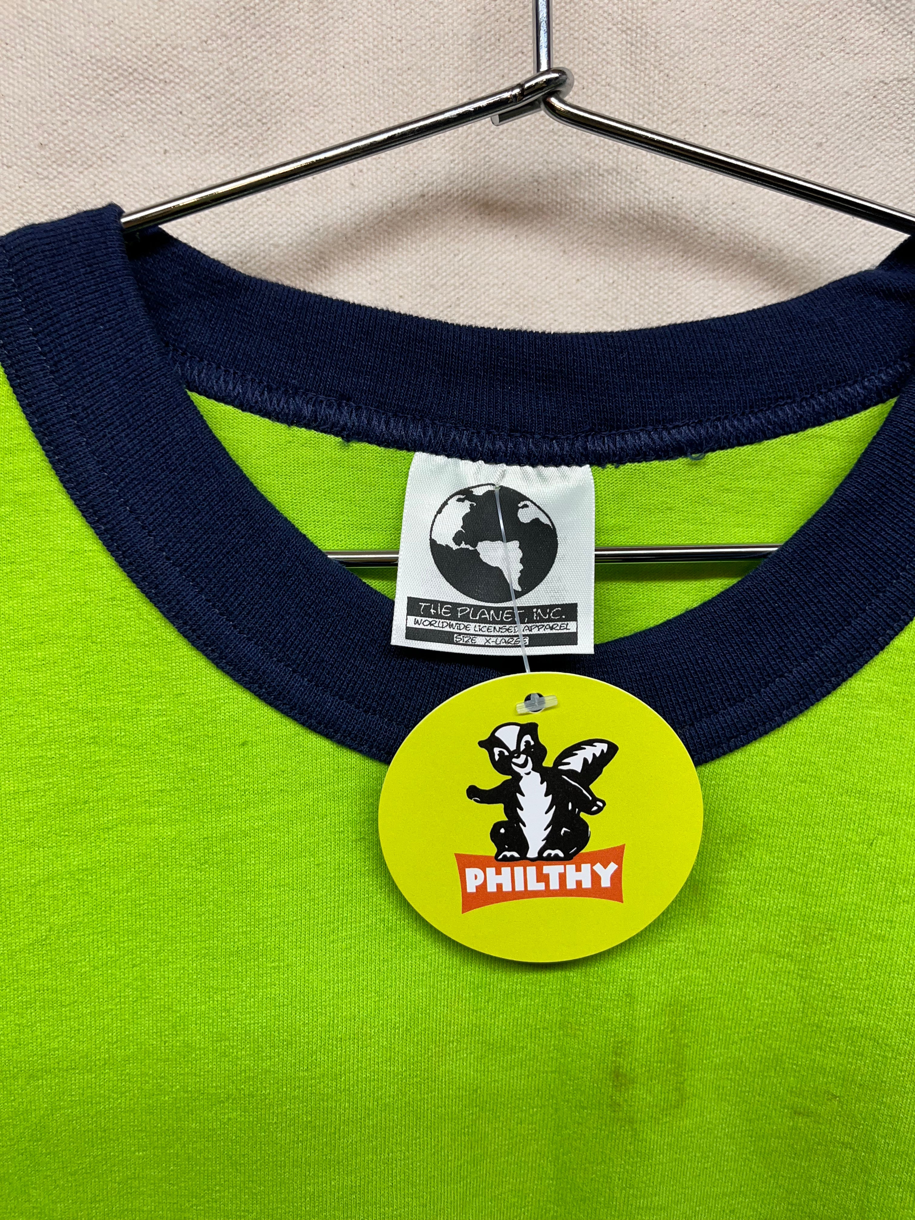 Vintage Chumbawumba Tubthumper Chumba.com Autographed 1997 Green Ringer Band T-Shirt: XL