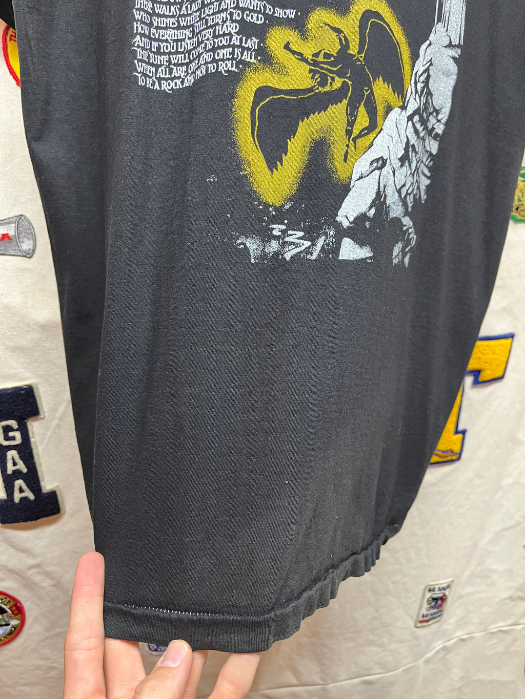 Vintage Led Zeppelin Stairway to Heaven 80's Band Thin Single Stitch T-Shirt: Large