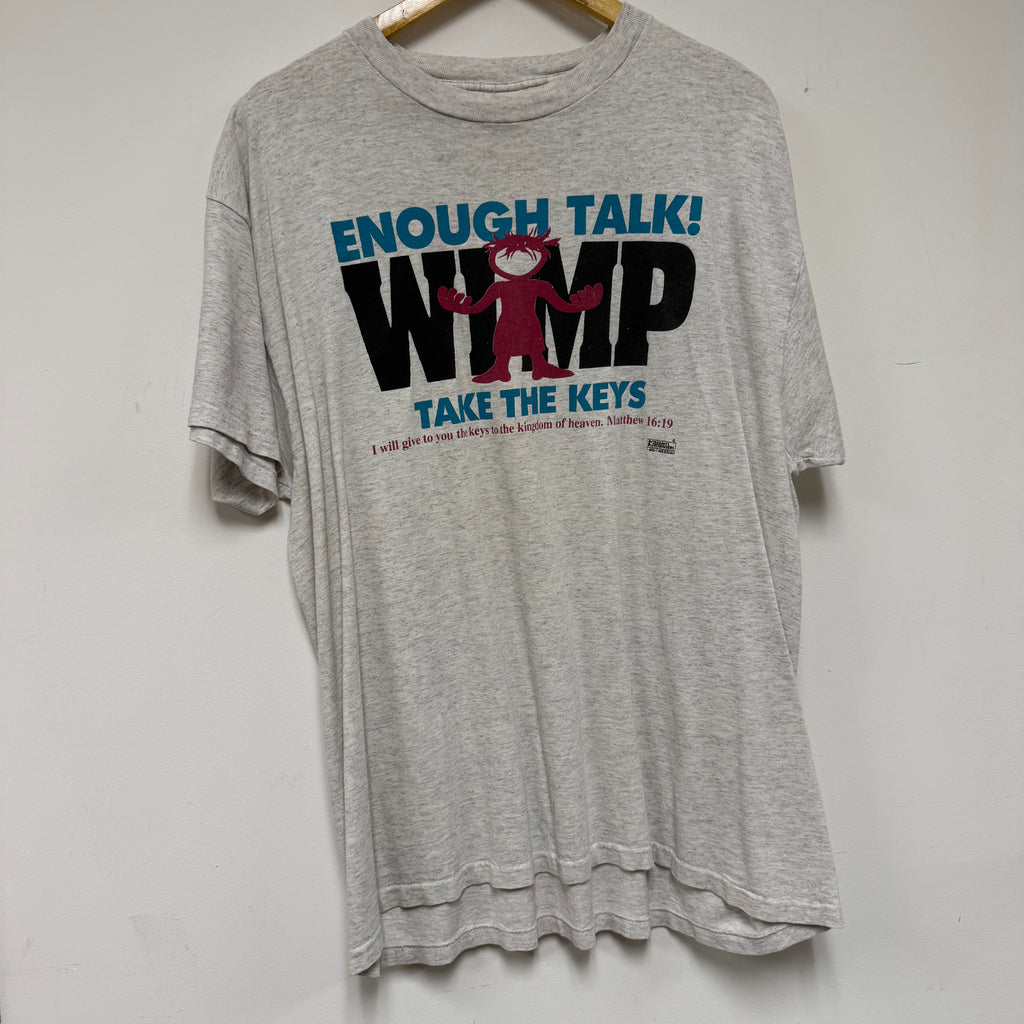 Vintage Jesus Matthew 16:19 WIMP T-Shirt: XL