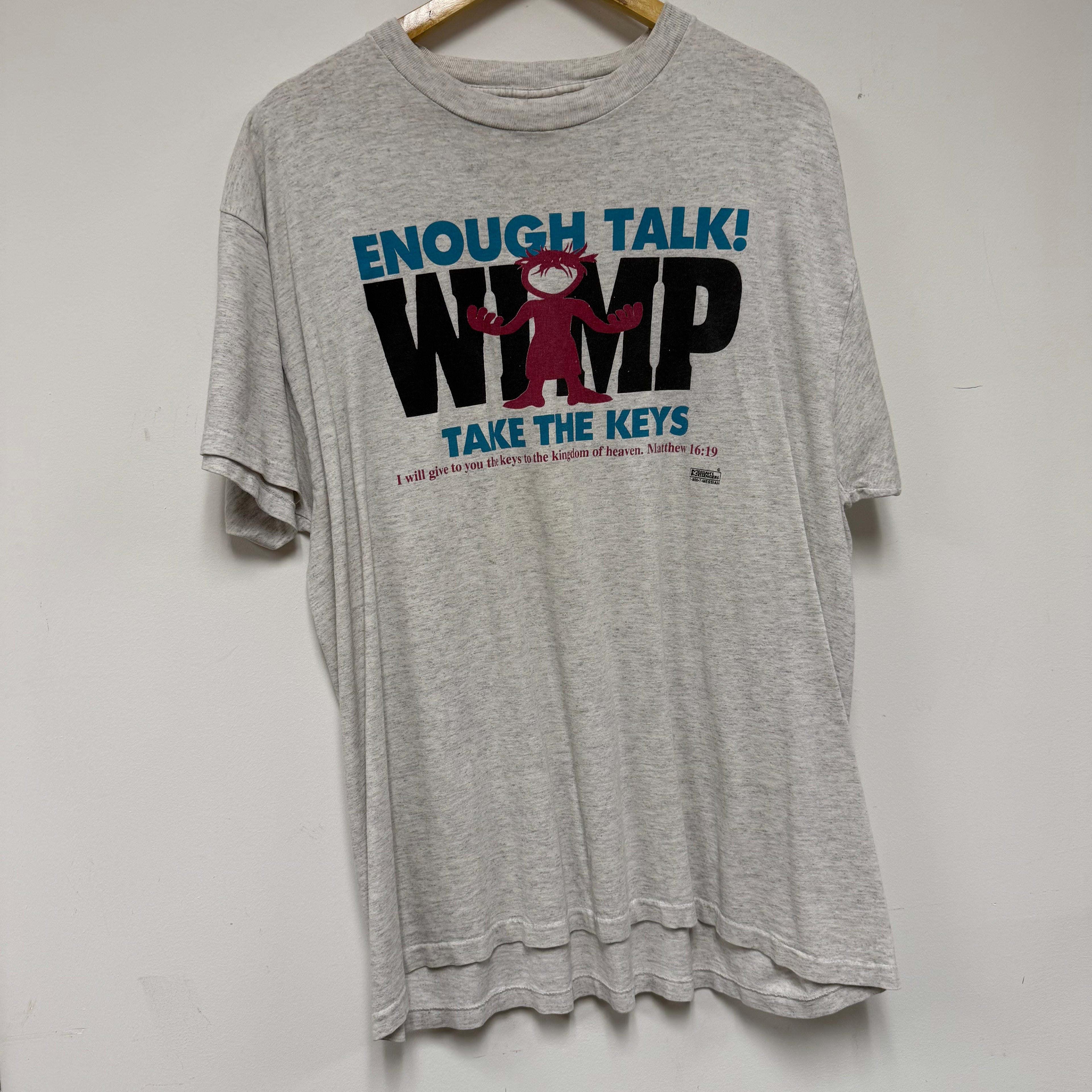 Vintage Jesus Matthew 16:19 WIMP T-Shirt: XL