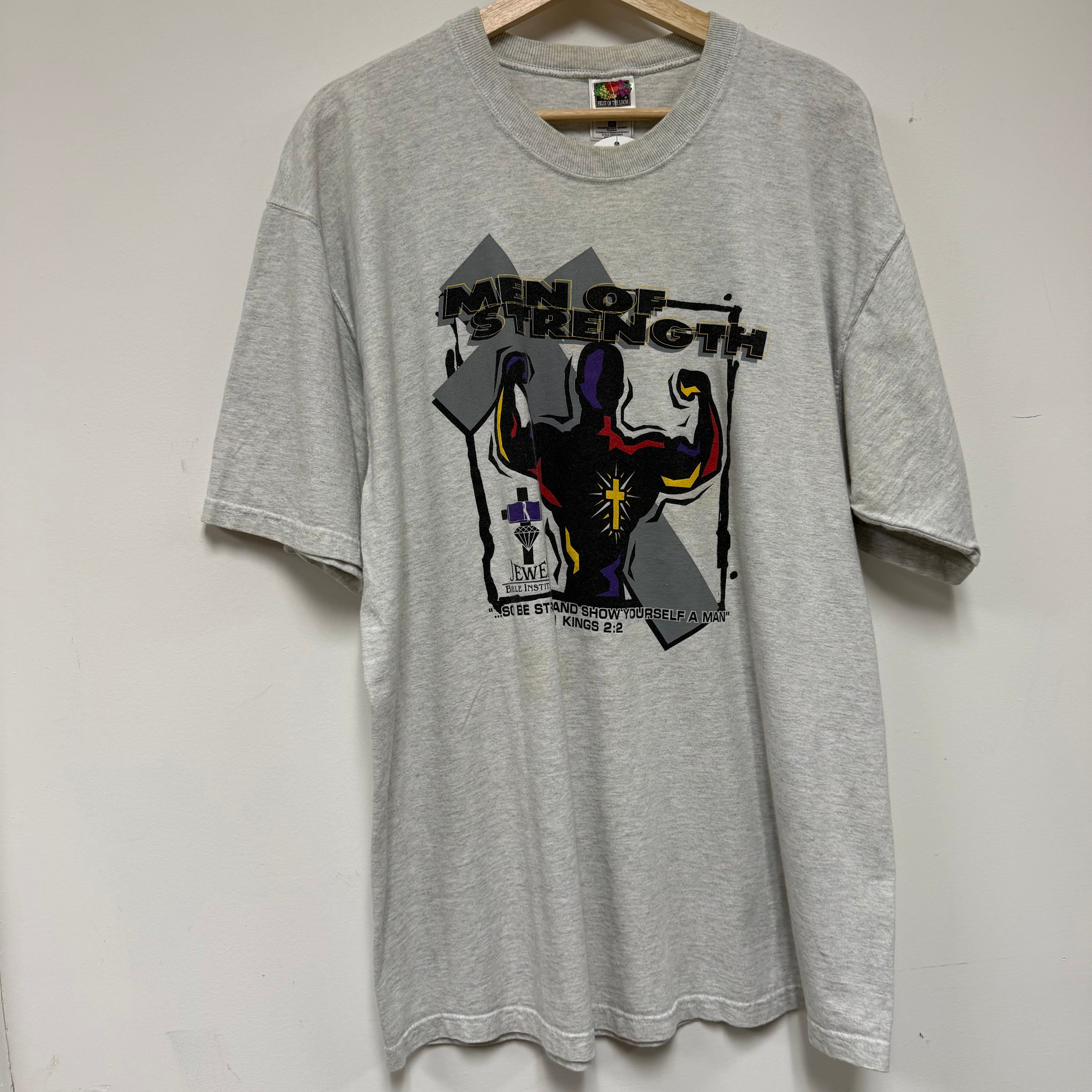 Vintage Jewel Bible Institute Kings 2:2 T-Shirt: XL