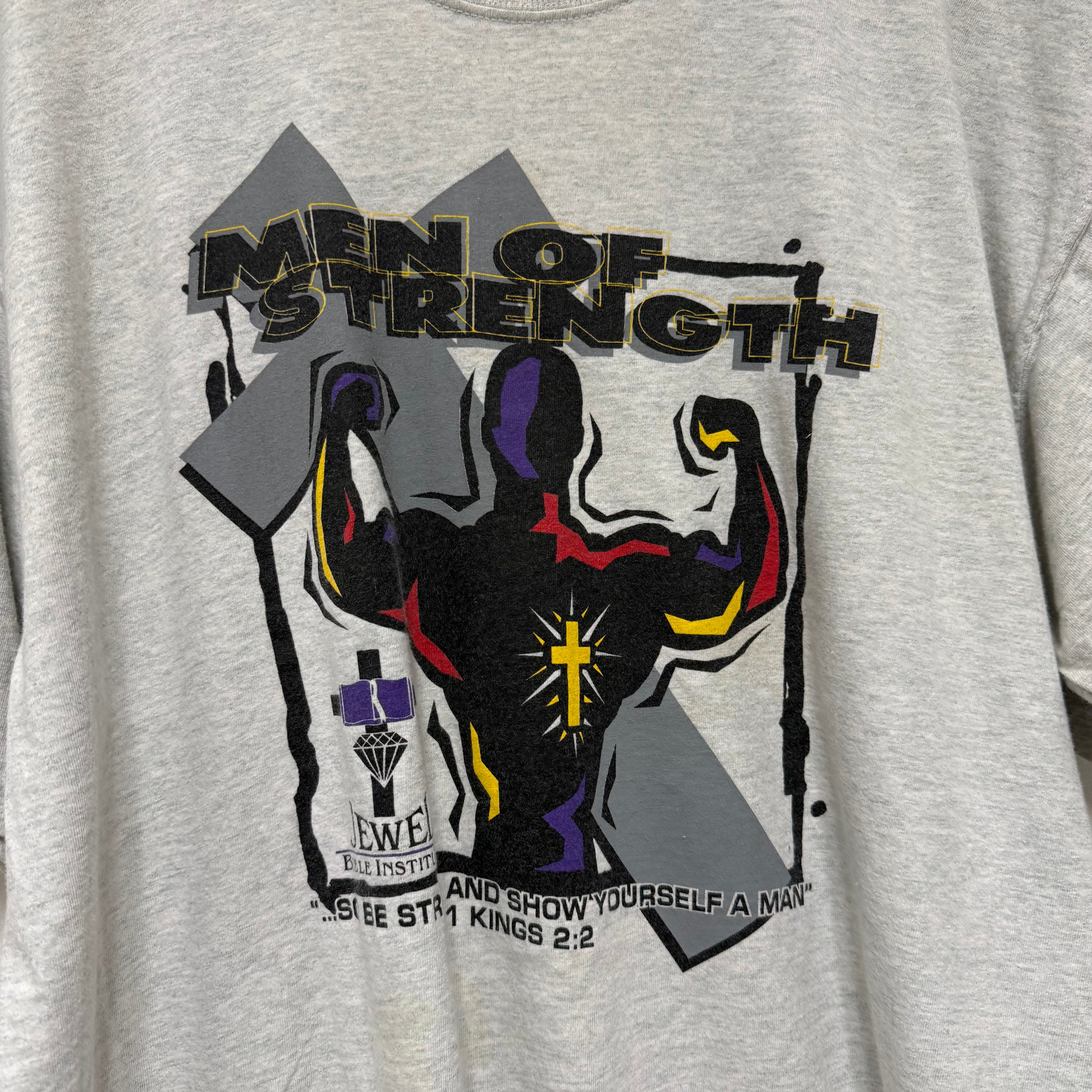 Vintage Jewel Bible Institute Kings 2:2 T-Shirt: XL