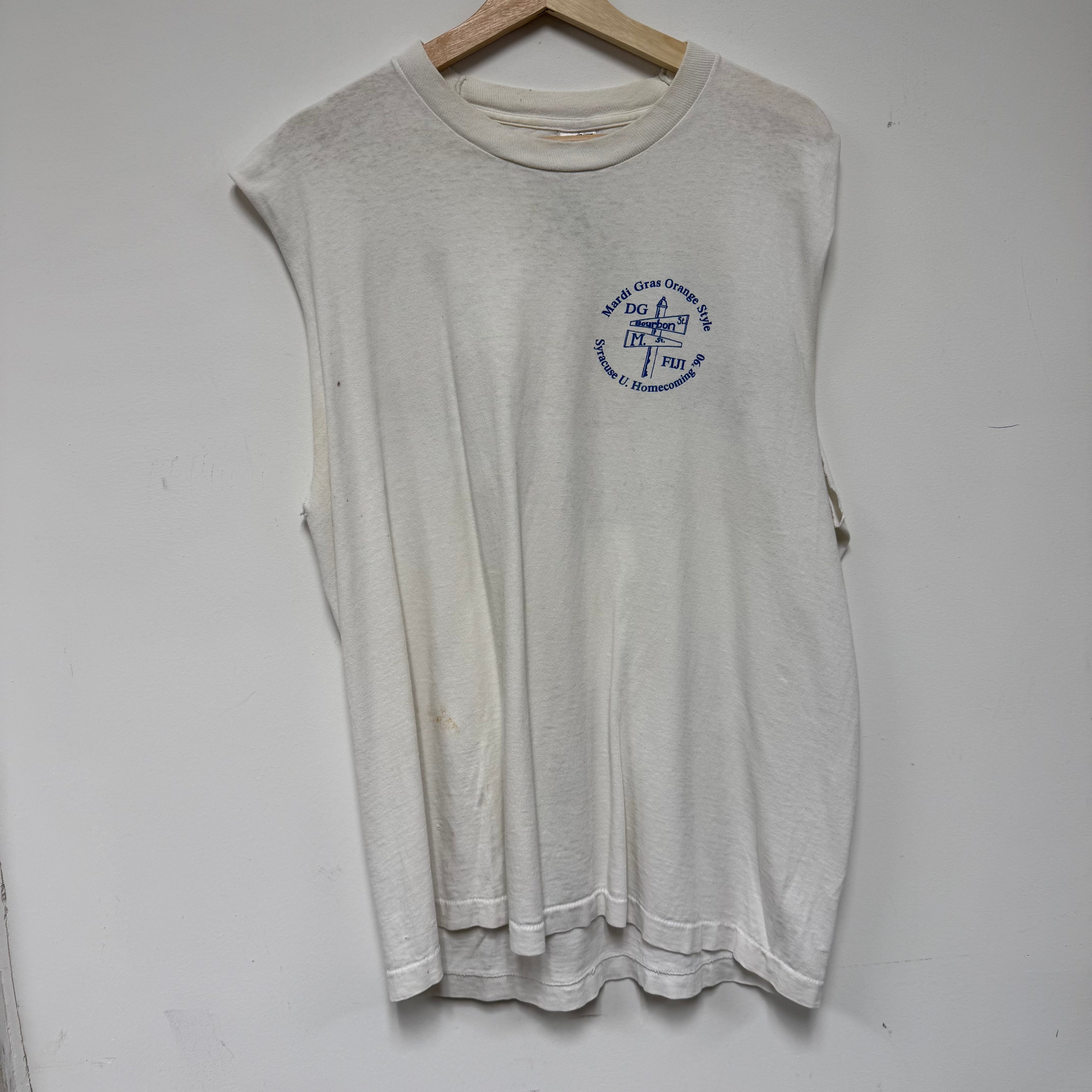 Vintage '90 Mardi Gras Syracuse Uni Homecoming Tank Top: XL