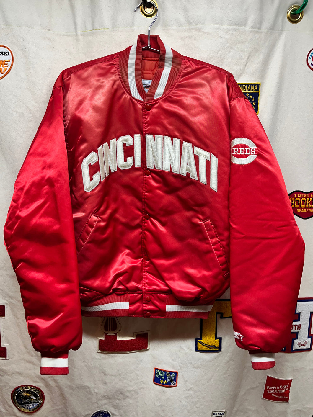 Vintage Cincinati Reds Diamond Collection MLB Starter Satin Jacket : XL