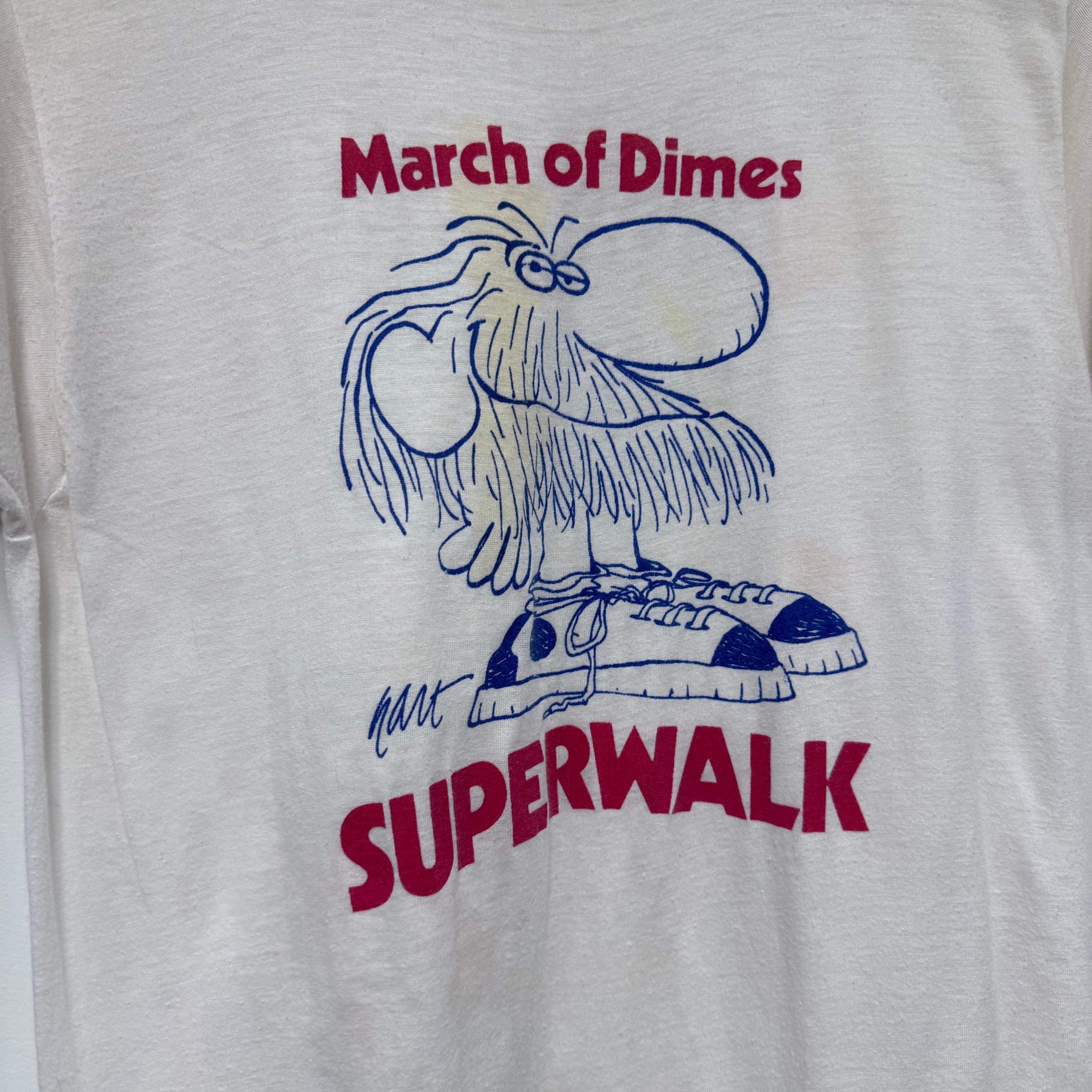 Vintage 80s March of Dimes Superwalk T-Shirt: M/L