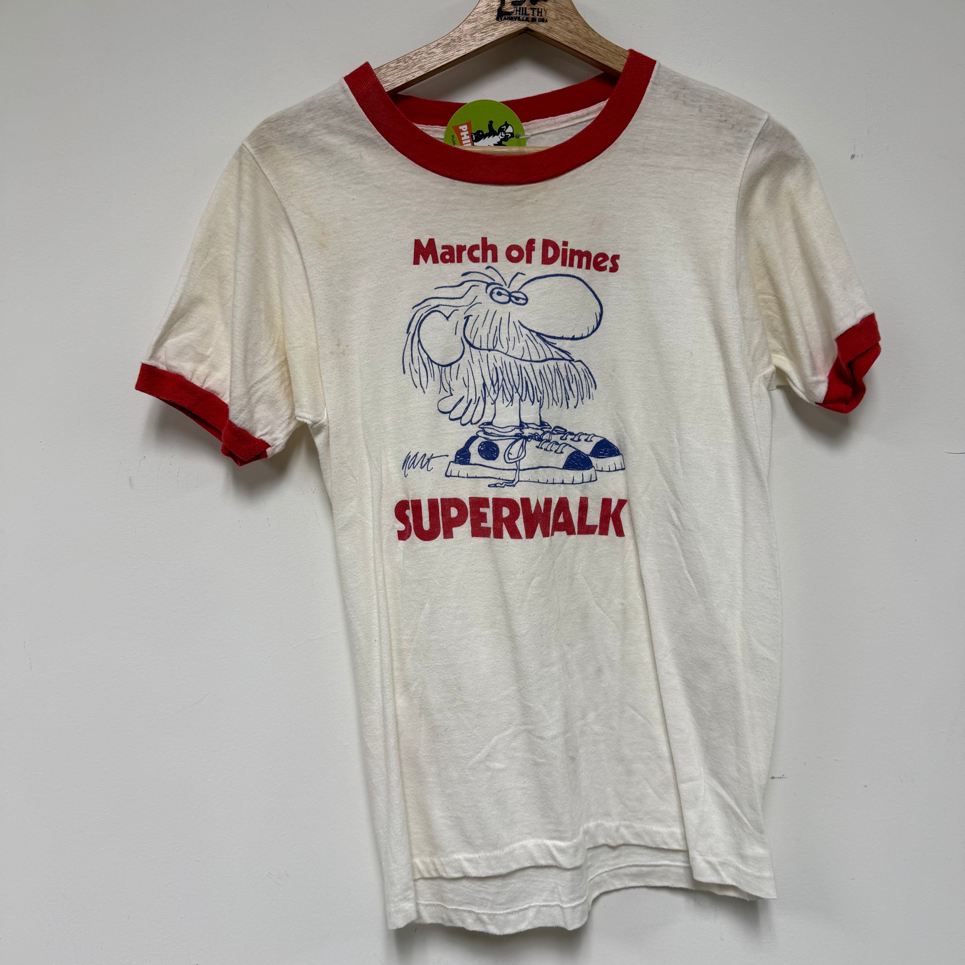 Vintage 80s March of Dimes Superwalk T-Shirt: S