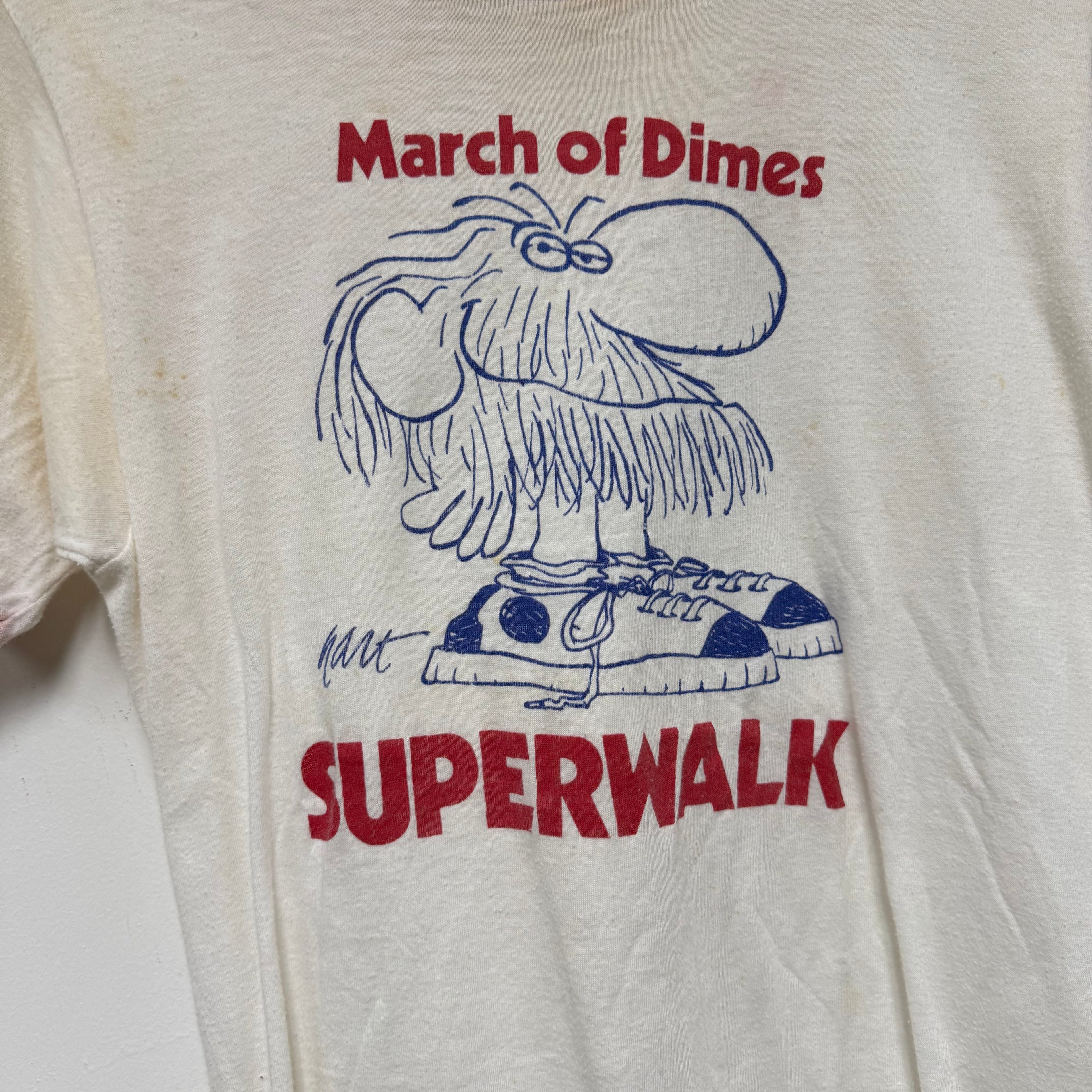 Vintage 80s March of Dimes Superwalk T-Shirt: S