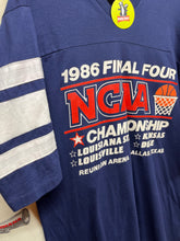 Load image into Gallery viewer, Vintage Final Four 1986 NCAA Basketball Championship Louisville Logo 7 Jersey T-Shirt: XL
