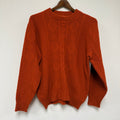 Vintage Orange Cable Knit Mcgregor Orlon 60's Sweater: M