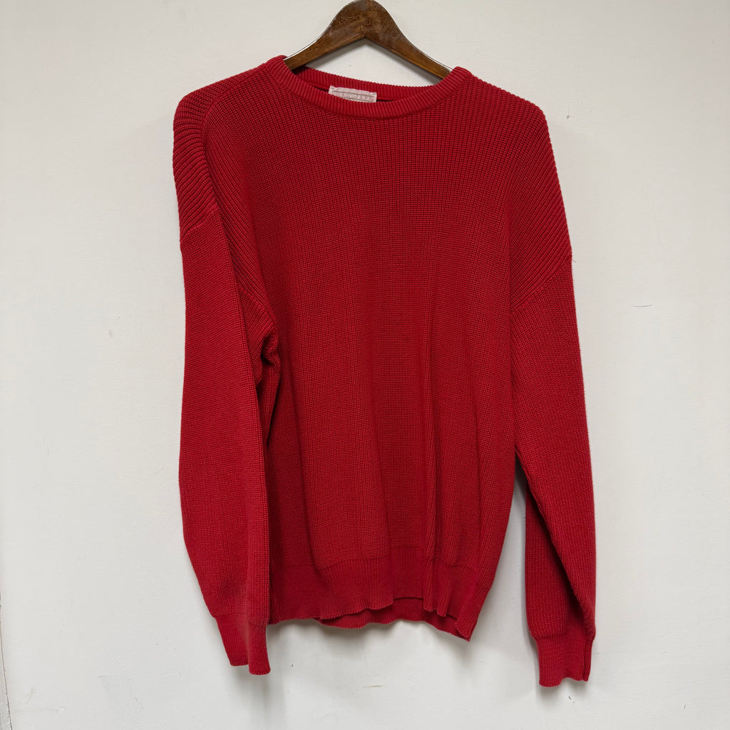 Vintage Lord Jeff Red Whaler Knit Sweater: M