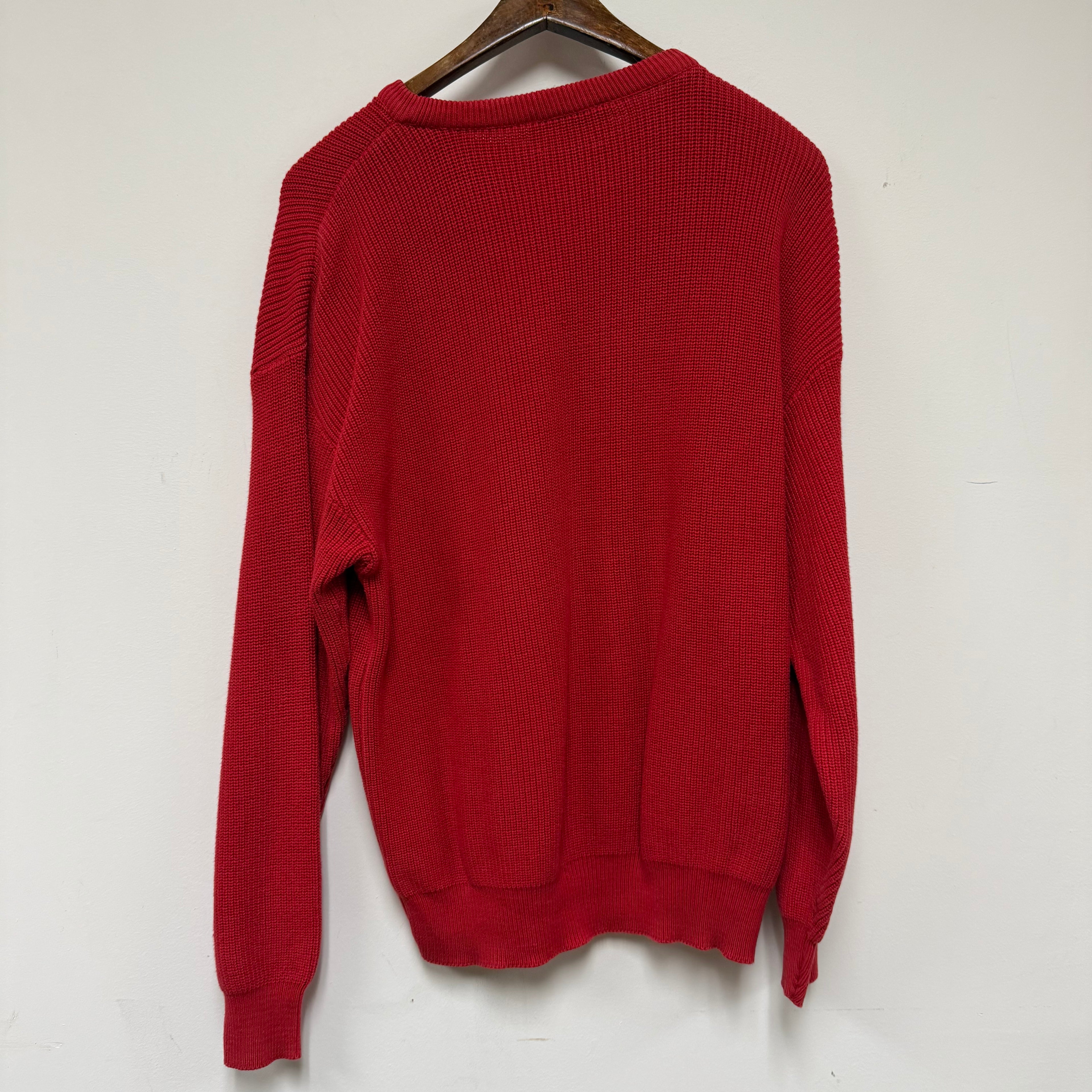 Vintage Lord Jeff Red Whaler Knit Sweater: M
