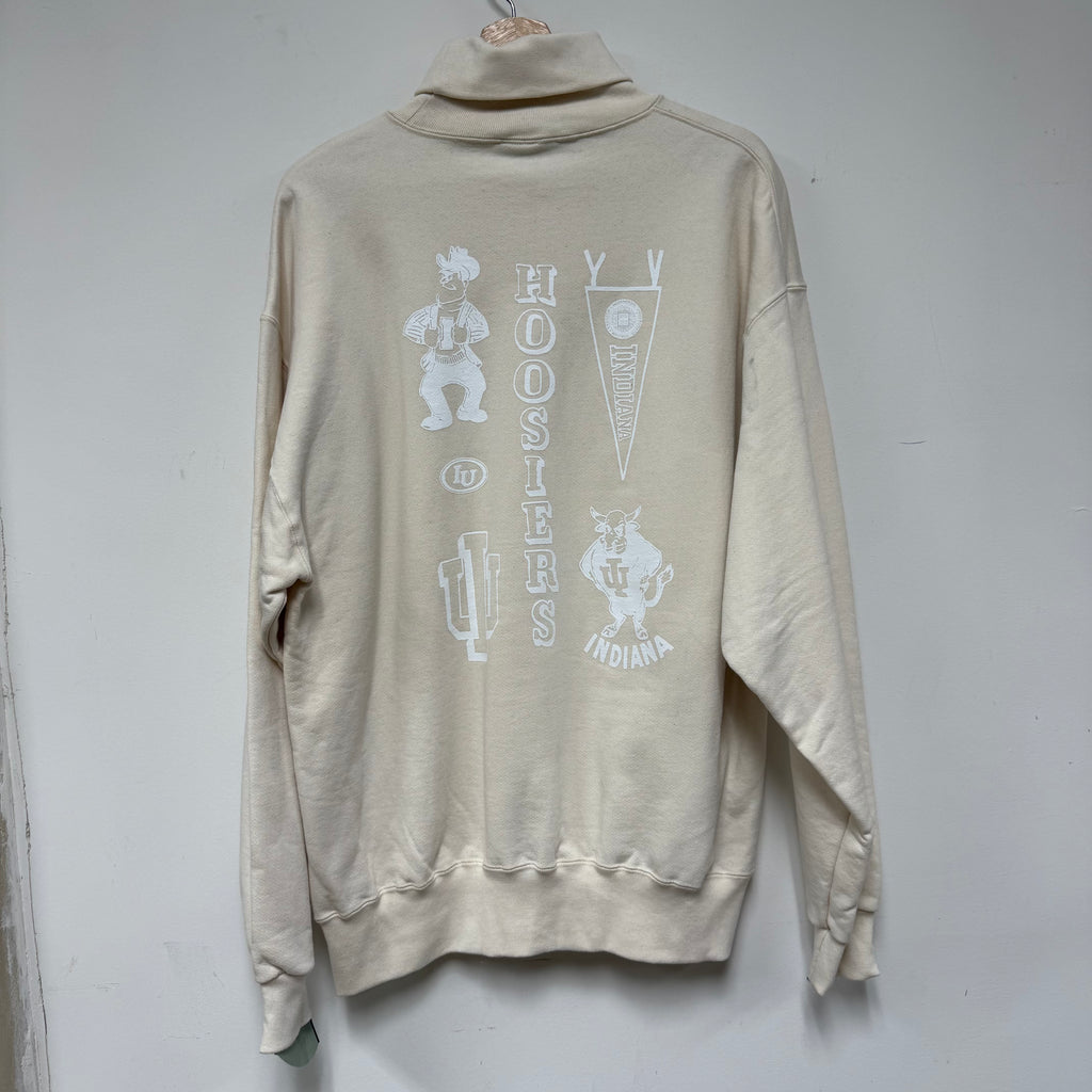 Vintage Indiana Hoosiers IU Mock Collar Sweatshirt: L