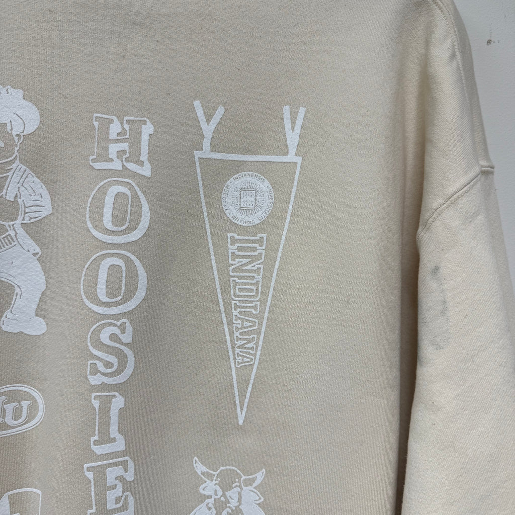 Vintage Indiana Hoosiers IU Mock Collar Sweatshirt: L