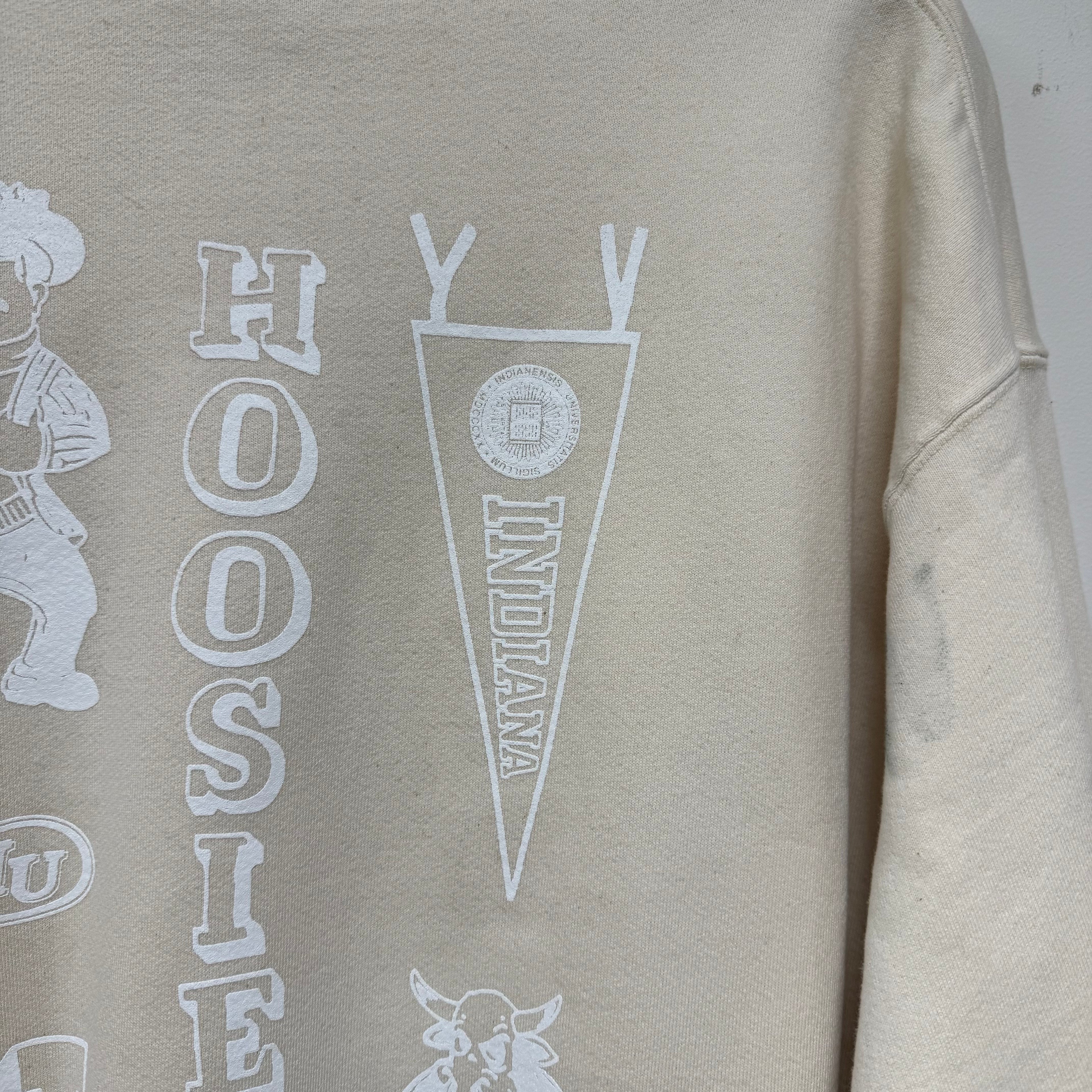 Vintage Indiana Hoosiers IU Mock Collar Sweatshirt: L