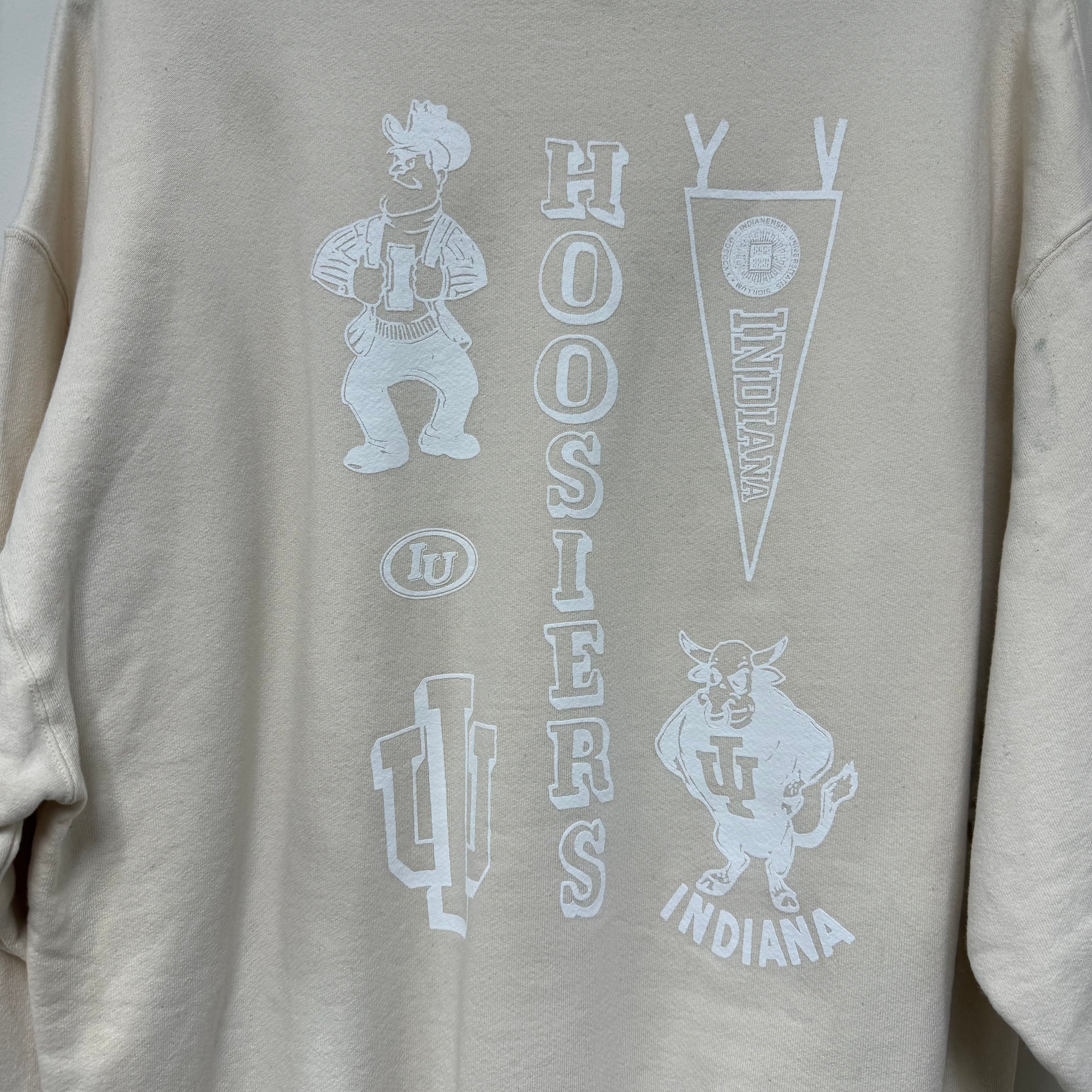 Vintage Indiana Hoosiers IU Mock Collar Sweatshirt: L