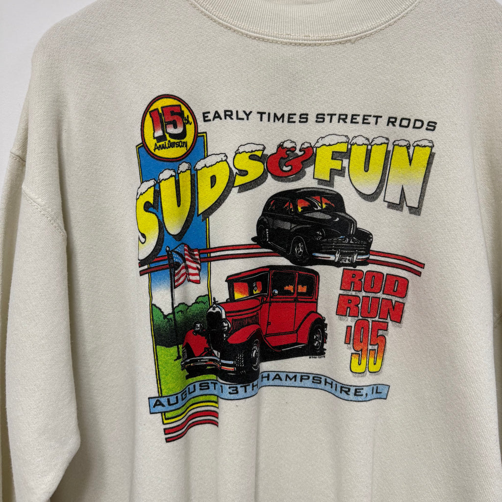 Vintage '95 Rod Run Car Show Sweatshirt: XL