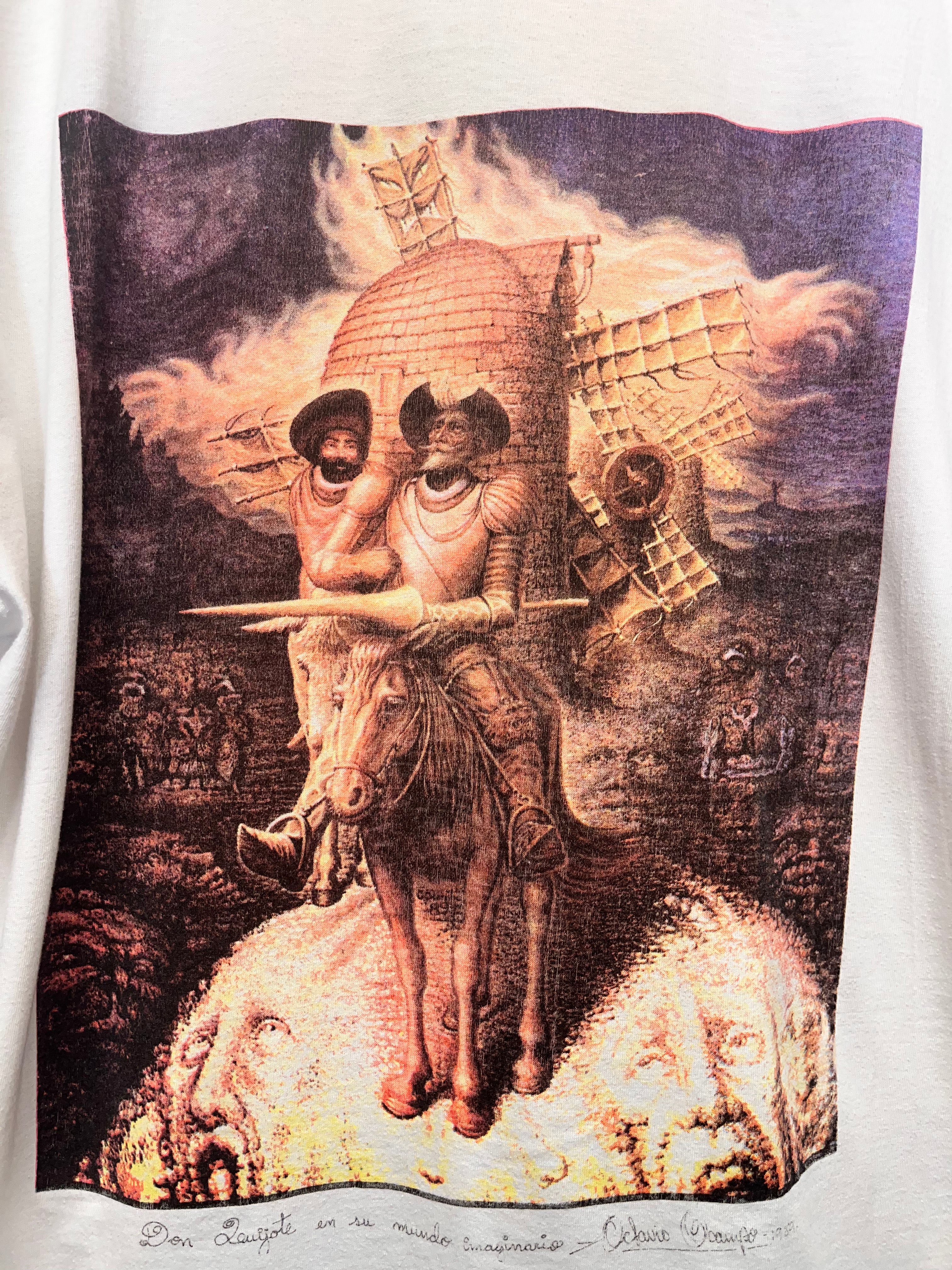 Vintage Octavio Ocampo Art Optical Illusion Artwork Don Quixote T-Shirt: XL