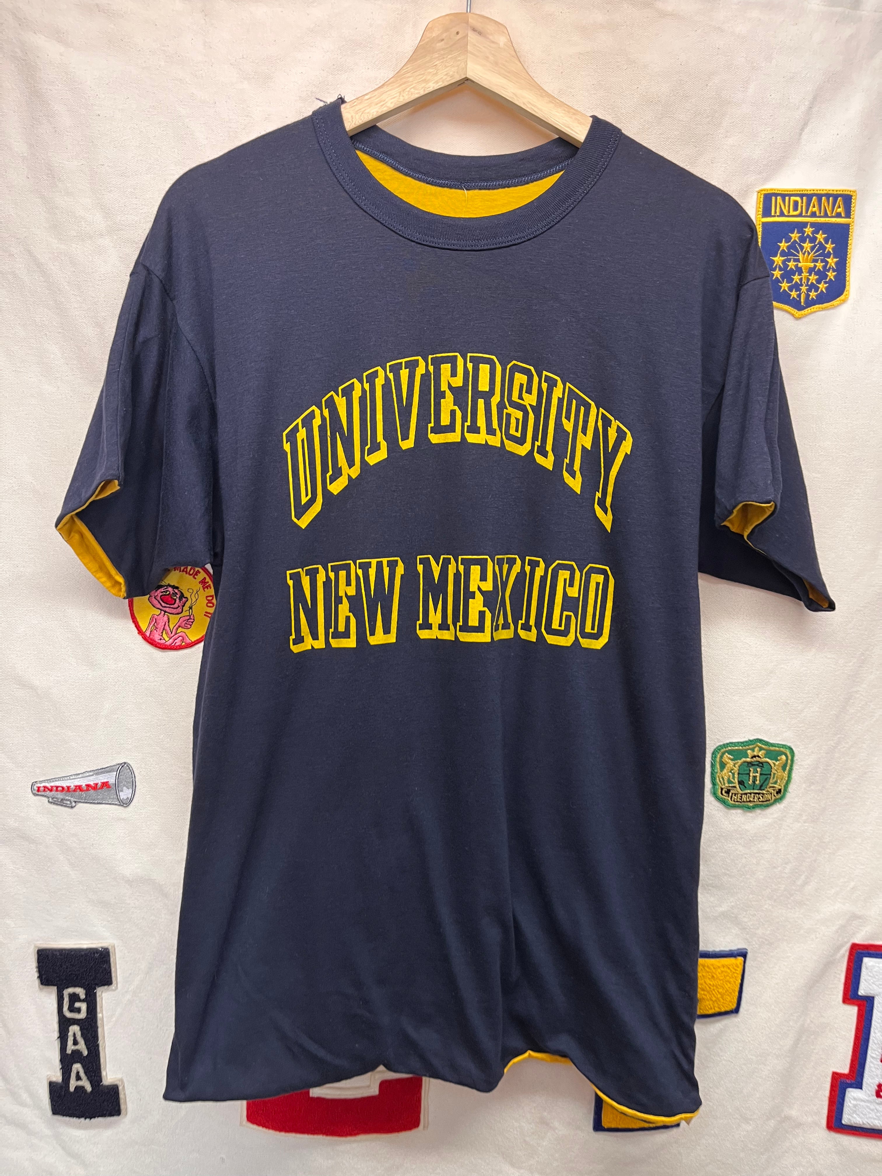 Vintage University of New Mexico UNM 80's Champion Reversible Double Face T-Shirt: Large