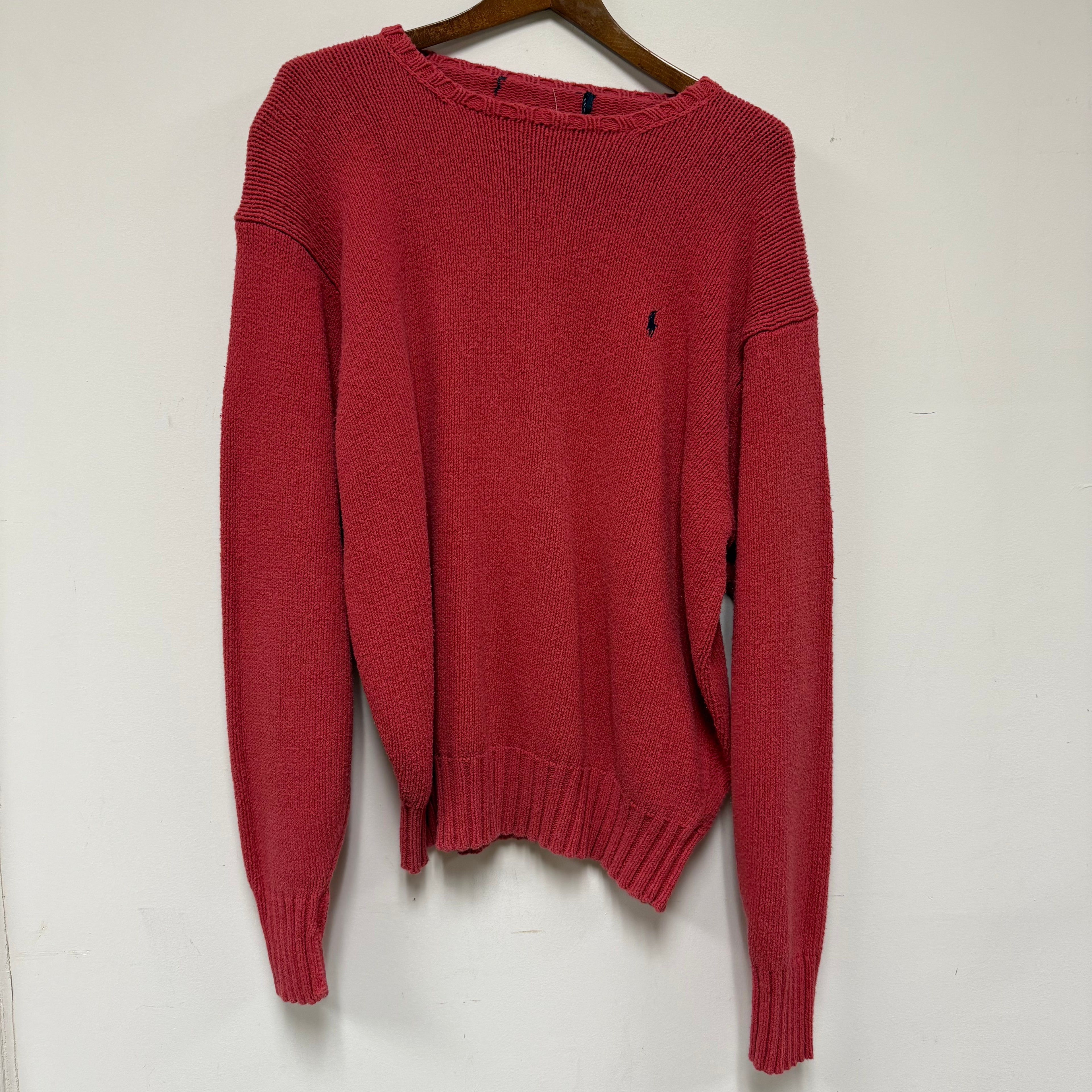 Vintage Red Polo Ralph Lauren Sweater: L/XL