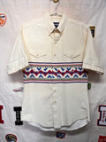 Vintage Wrangler Western Aztec Brushpopper Button Up Shirt: Medium