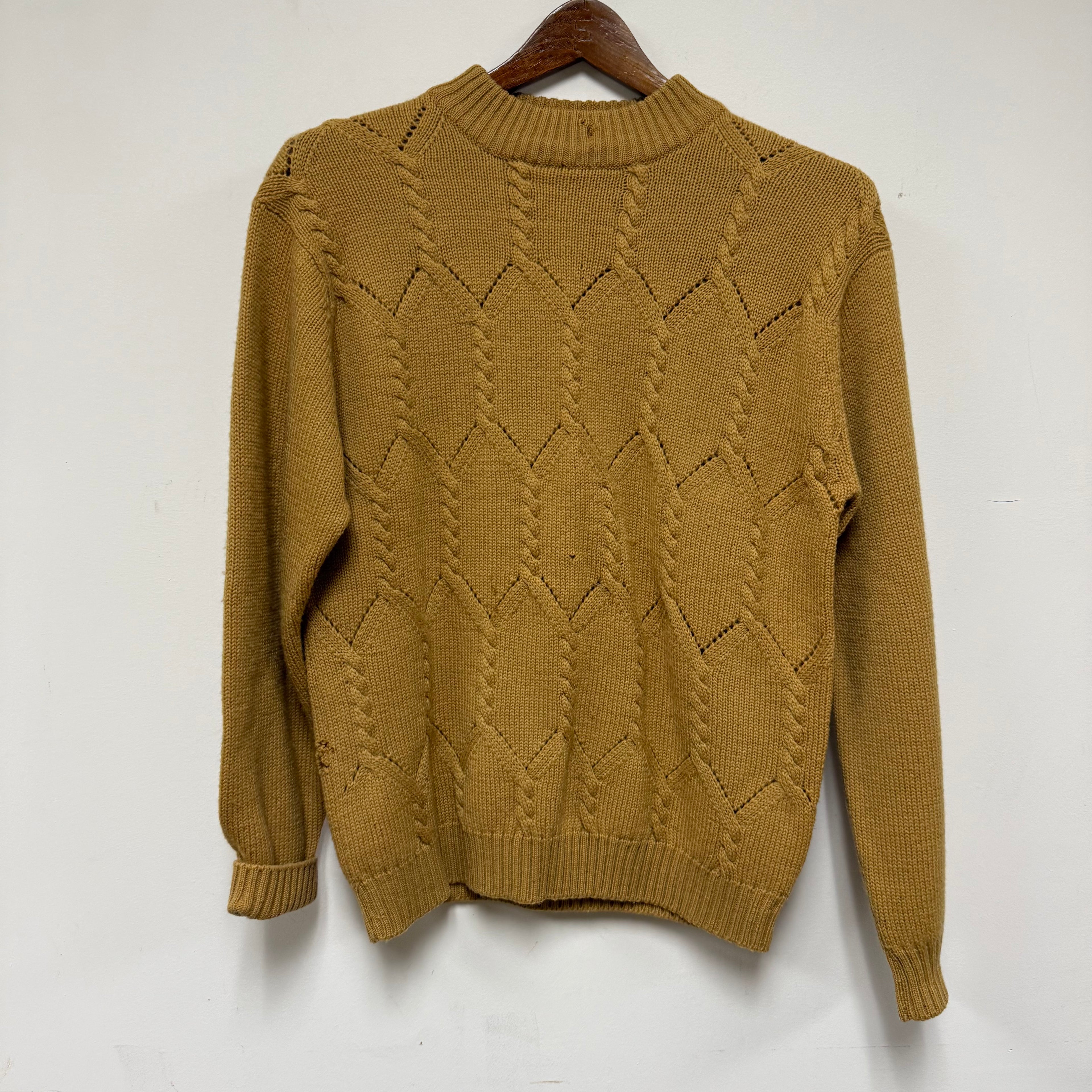 Vintage Cord Knit Sweater: S