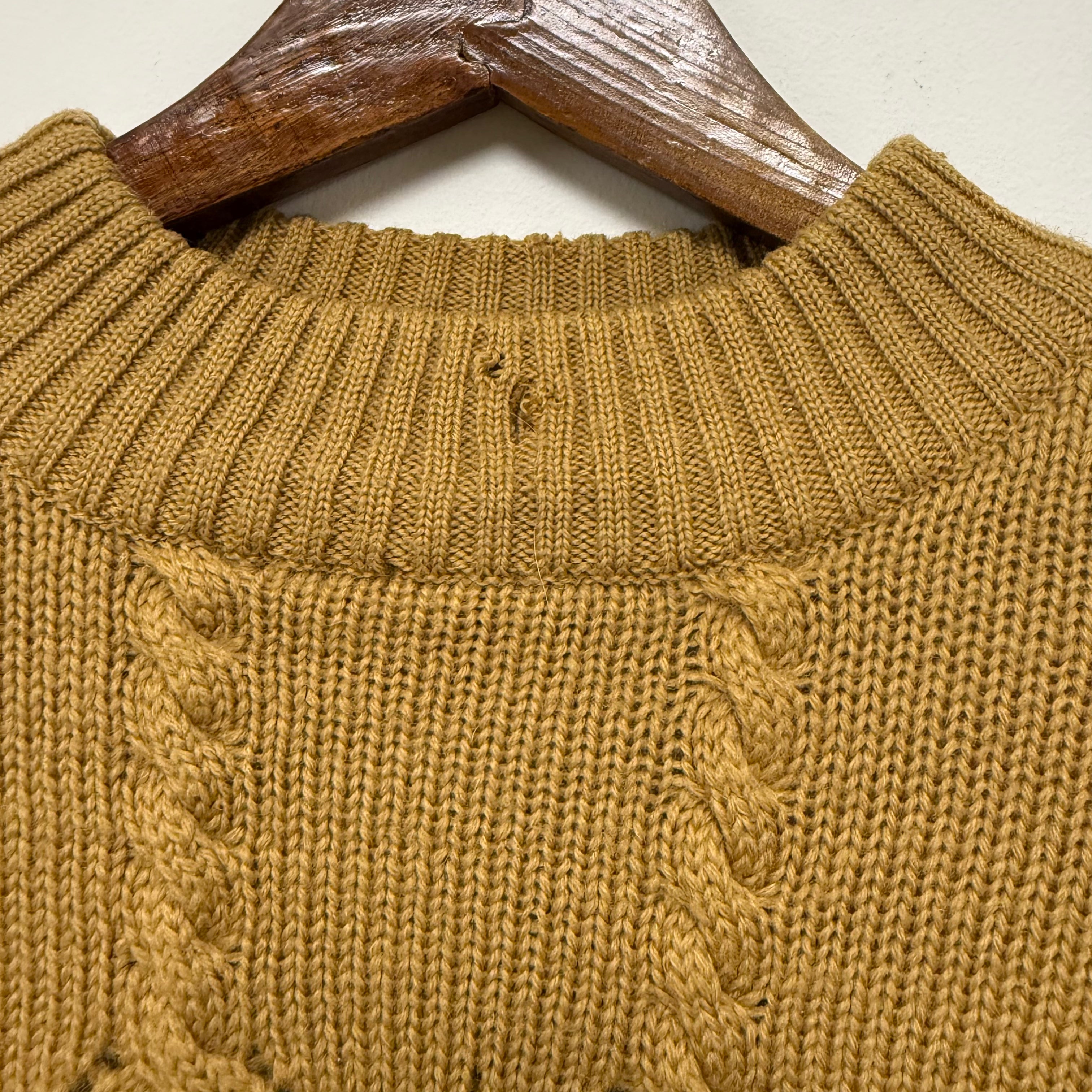 Vintage Cord Knit Sweater: S