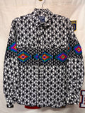 Vintage Wrangler Western Aztec Cowboy Cut Shirt: Large