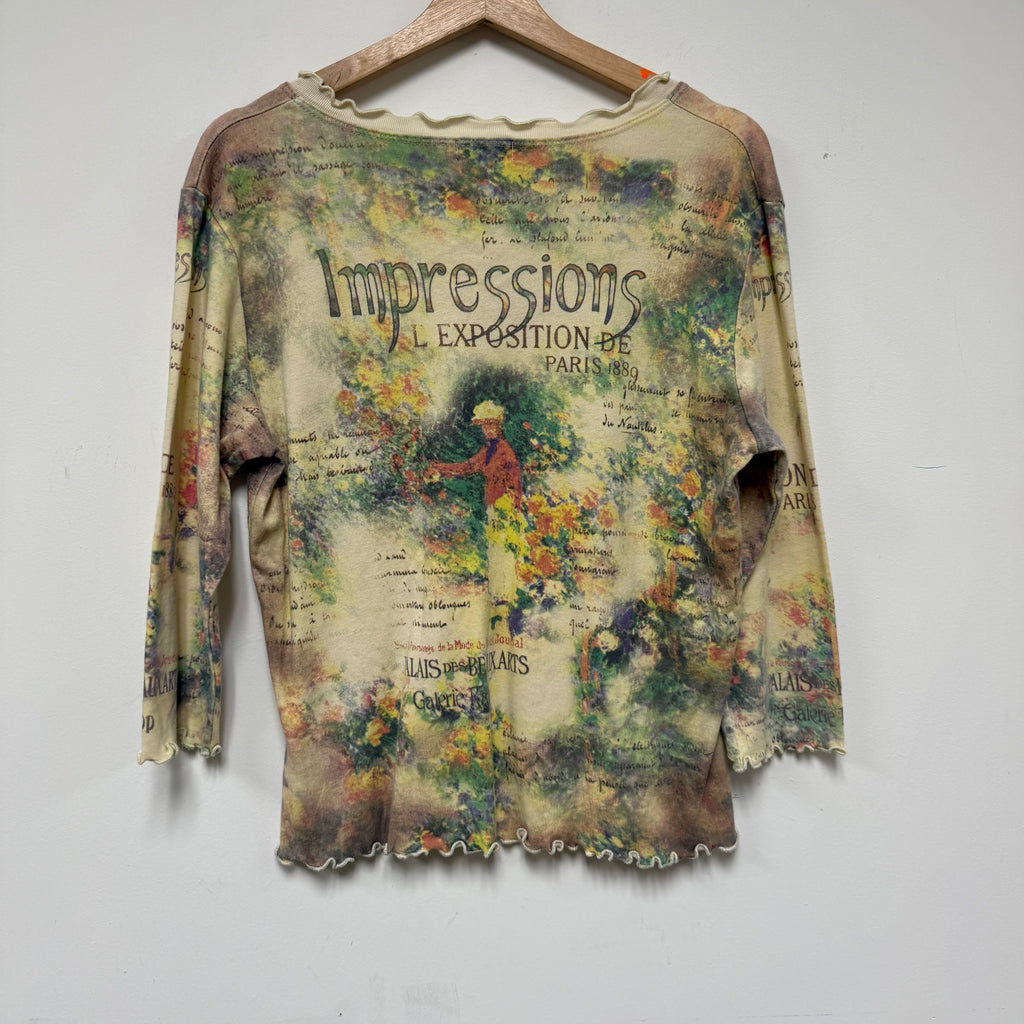 Vintage All-Over Impressions Graphic Shirt: XL