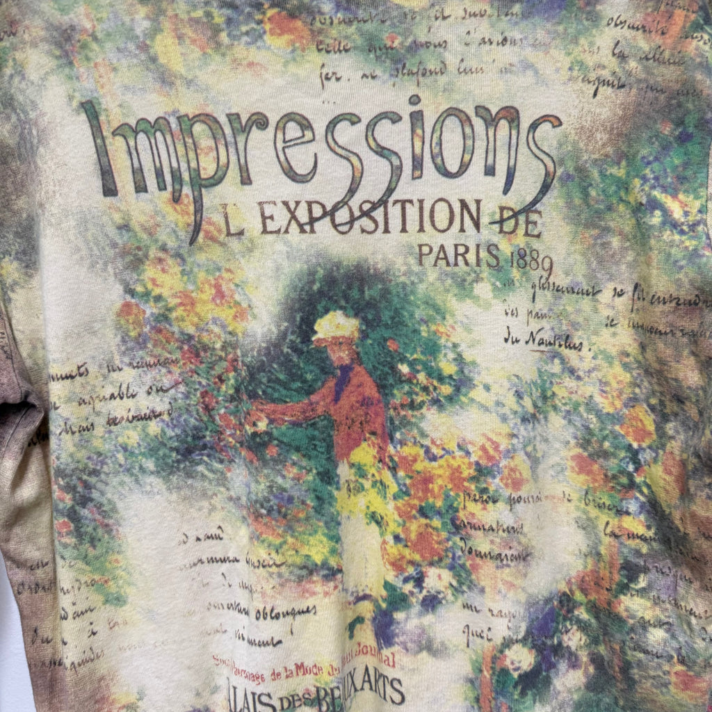 Vintage All-Over Impressions Graphic Shirt: XL