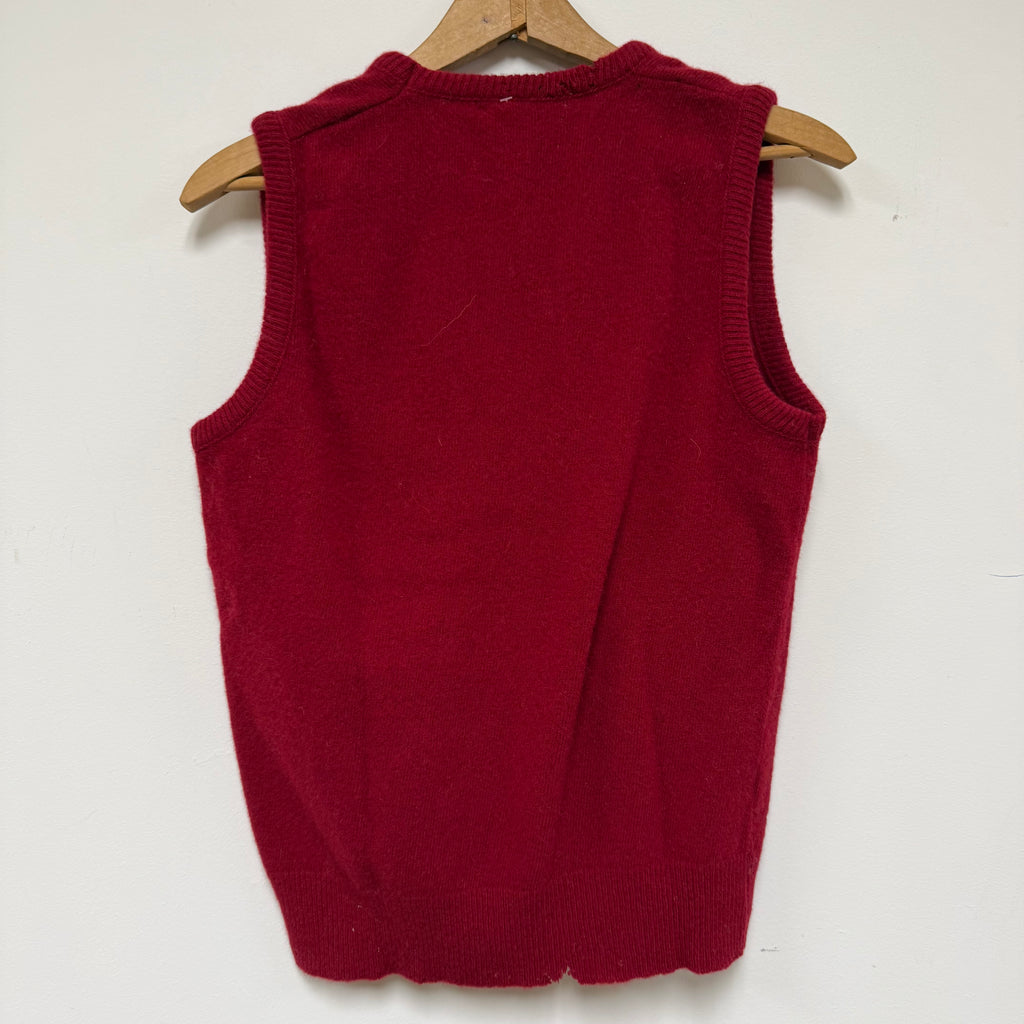 Vintage Red Sweater Vest: S