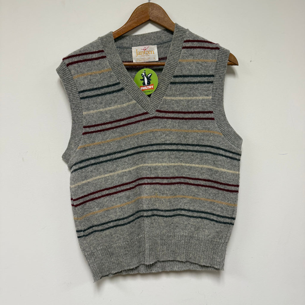 Vintage Striped Sweater Vest: S