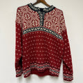 Vintage LL Bean Quarter Button Knit Sweater: L