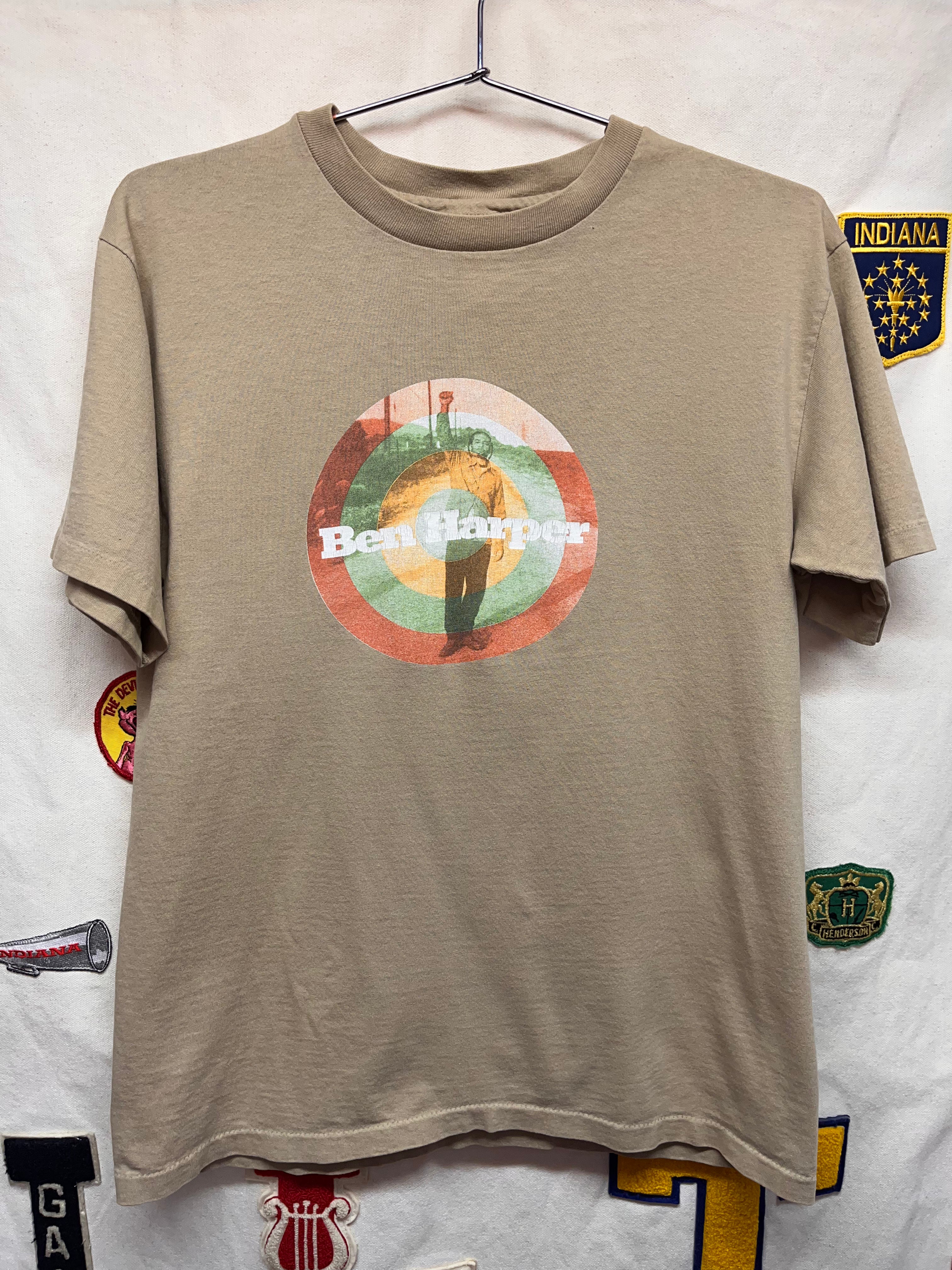 Vintage Ben Harper and The Innocent Criminals Tan Band T-Shirt: Medium