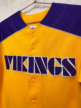 Load image into Gallery viewer, Vintage Minnesota Vikings NFL Majestic Baseball Jersey: Medium
