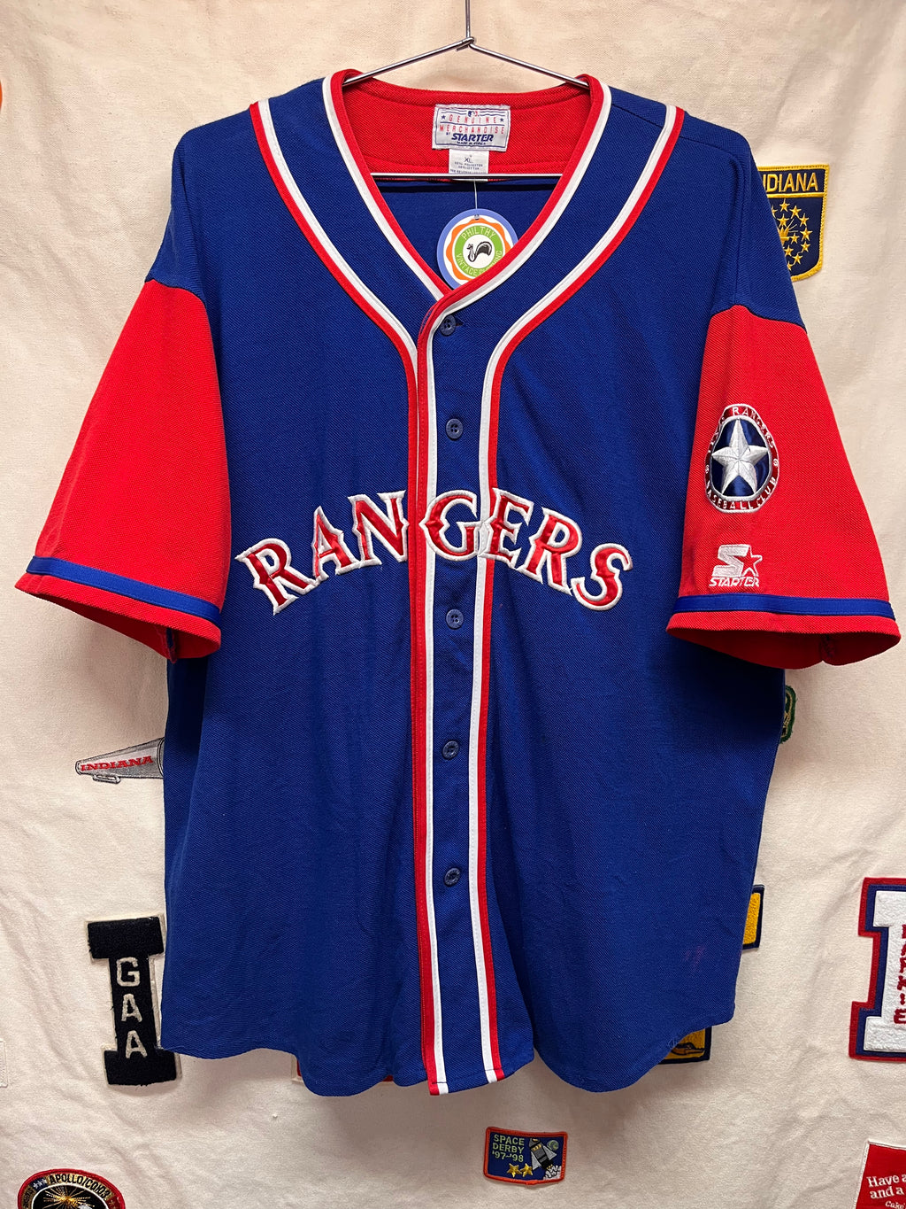 Vintage Texas Rangers Starter Cotton MLB Baseball Jersey: XL
