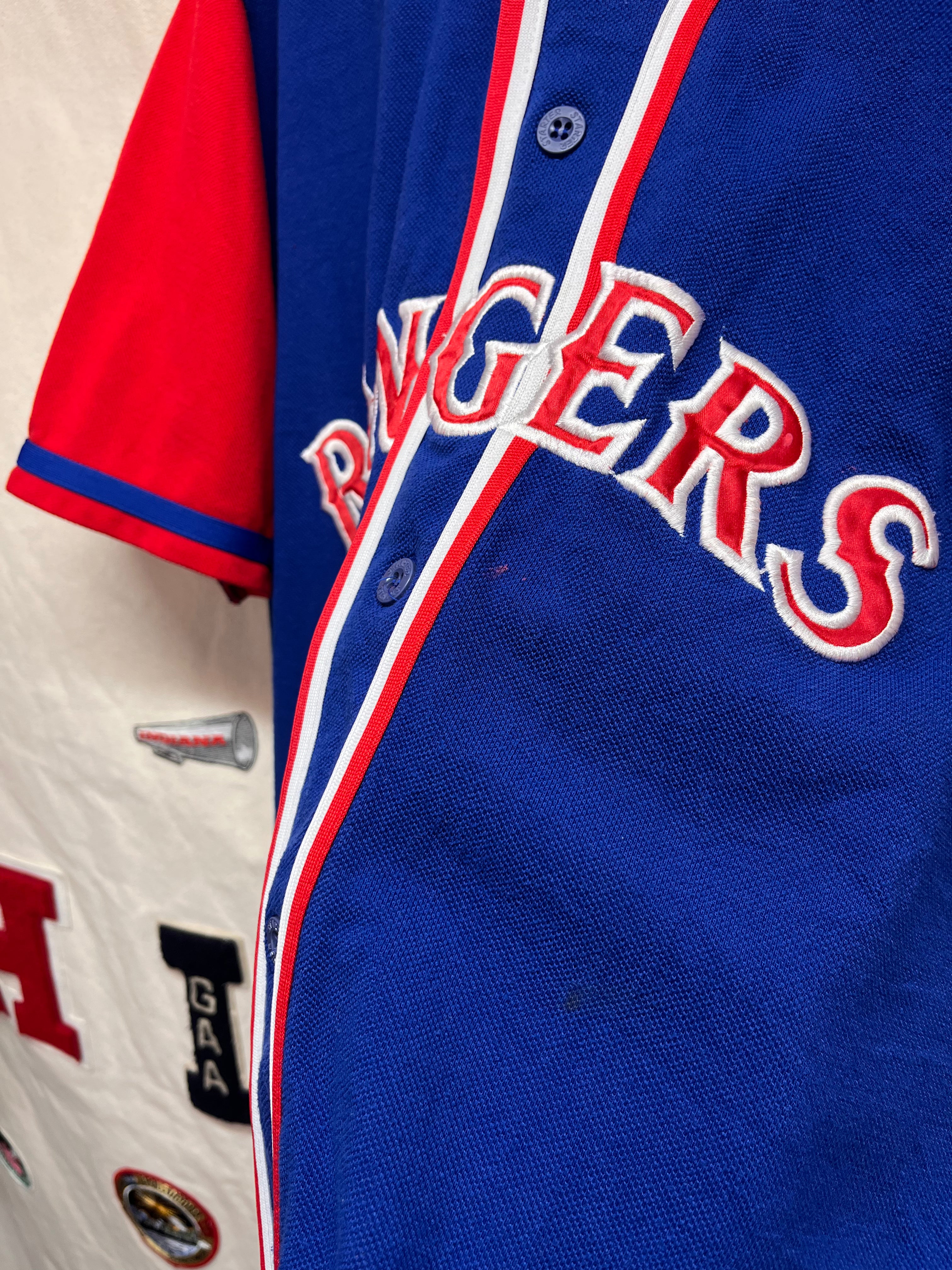 Vintage Texas Rangers Starter Cotton MLB Baseball Jersey: XL