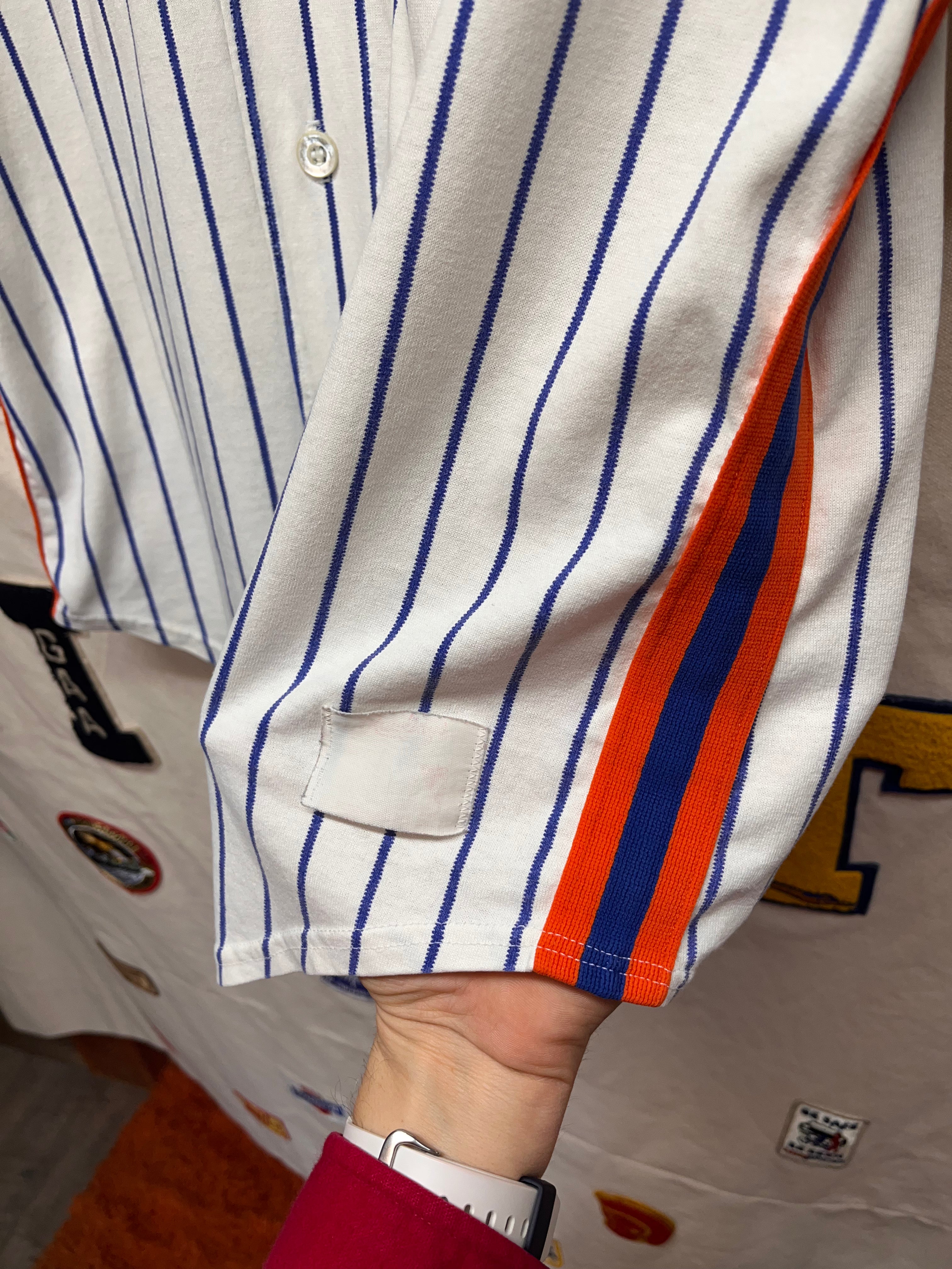 Vintage New York Mets Pinstripe MLB 80's Rawlings Baseball Jersey: XL