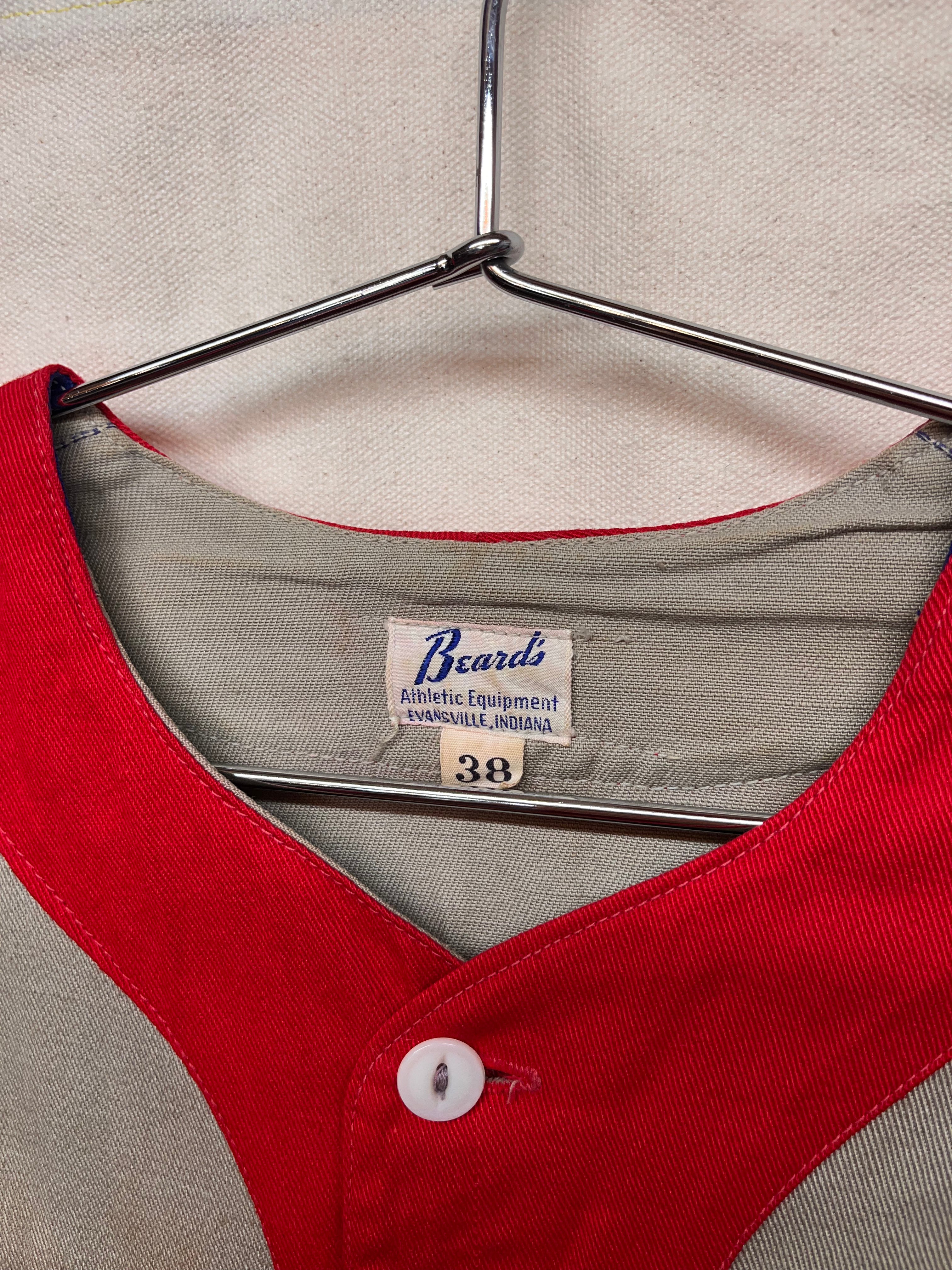 True Vintage 50's Delker Henderson, Kentucky Beards Evansville Team Baseball Jersey: Medium