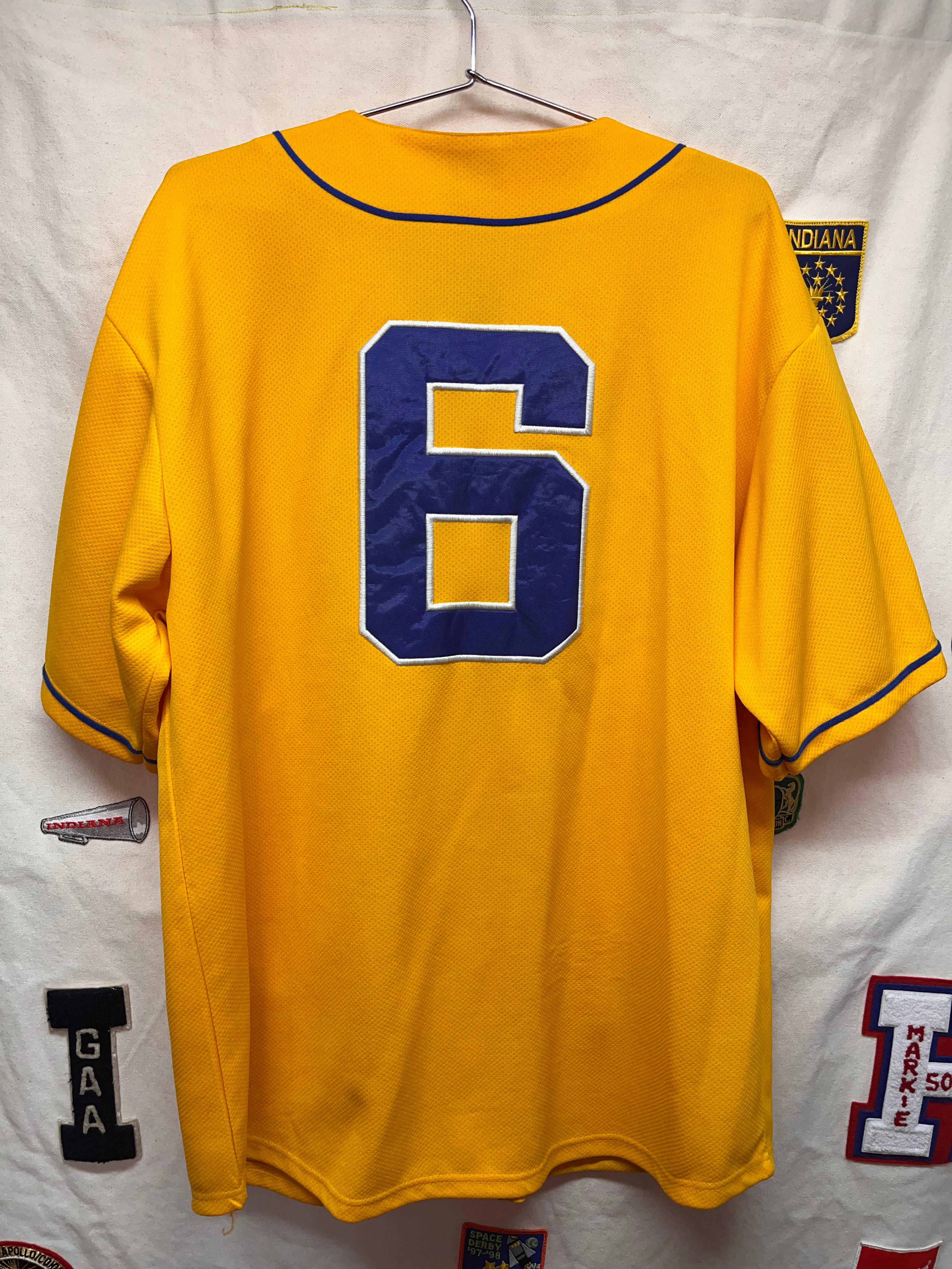 Vintage Corona Beer Mexico Yellow Calhoun Baseball Jersey: XL