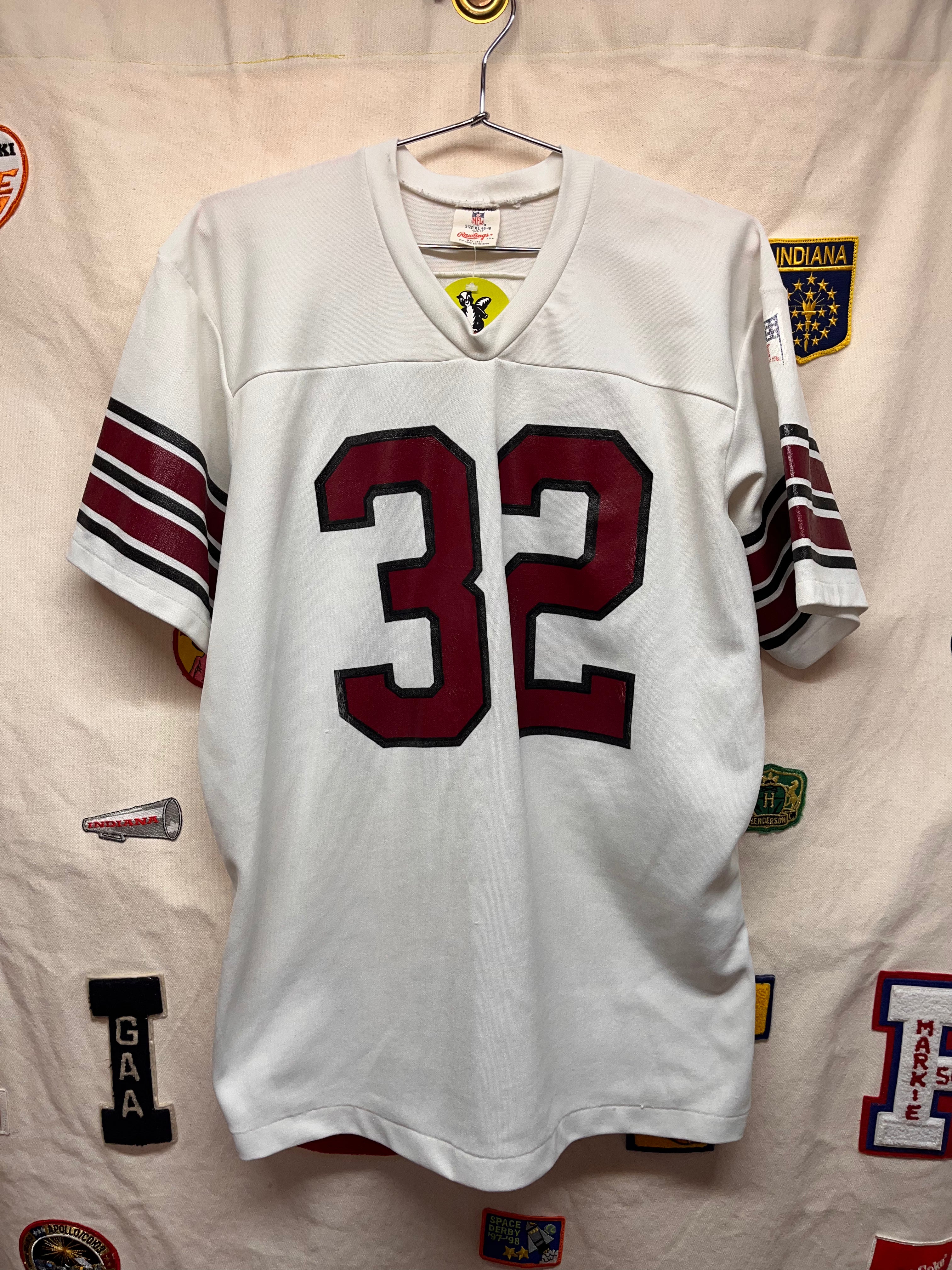 Vintage Arizona Cardinals 32 White NFL 80's Rawlings Football Jersey: XL