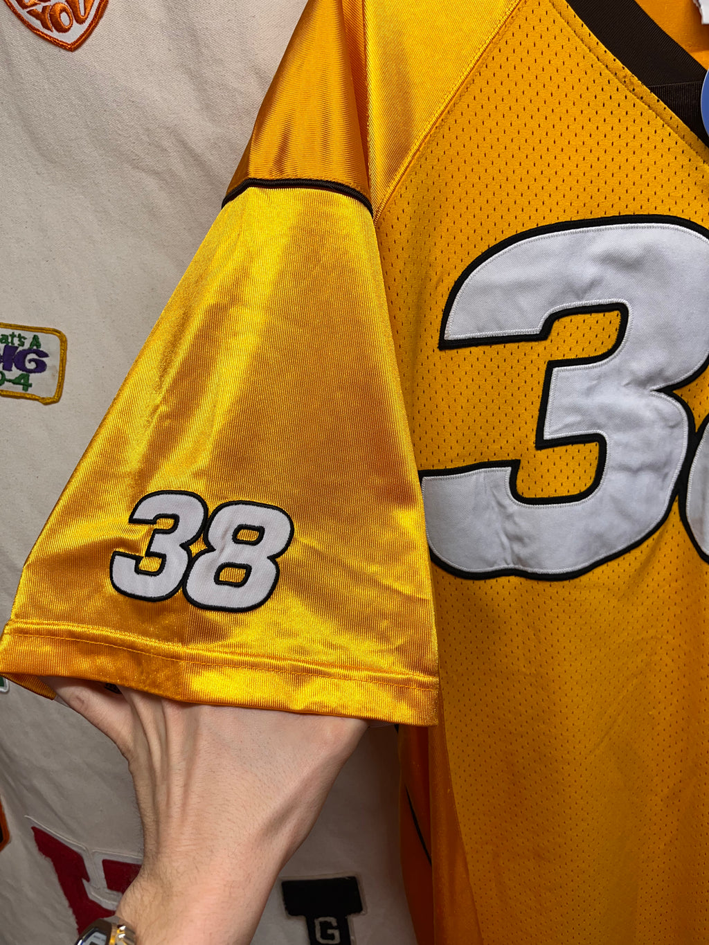 Vintage NASCAR Elliot Sadler M&M's Yellow Y2K Chase Football Jersey: XXL