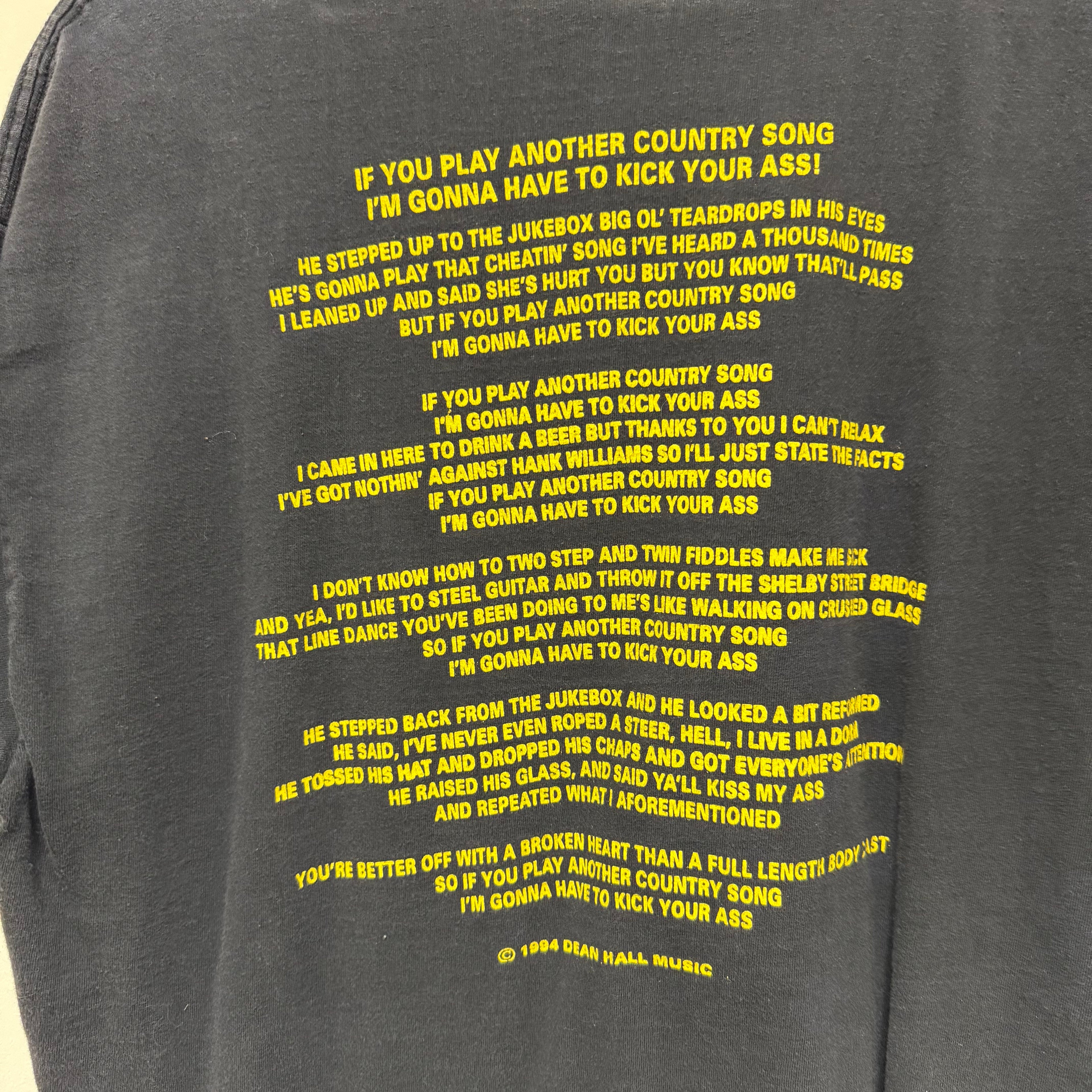 Vintage Dean Hall 'Country Song' T-Shirt: XL