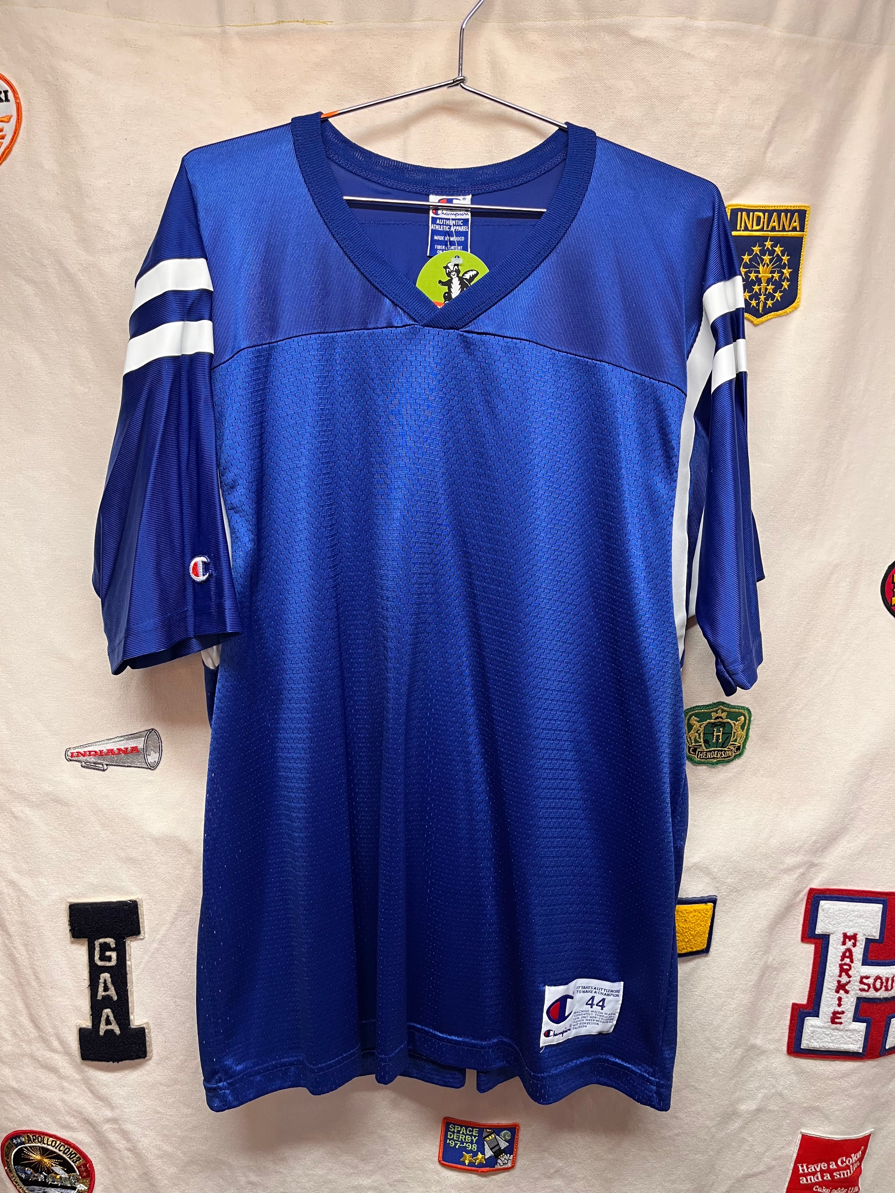 Vintage Indianapolis Colts Blank Peyton Manning Champion Blue NFL Football Jersey: Large