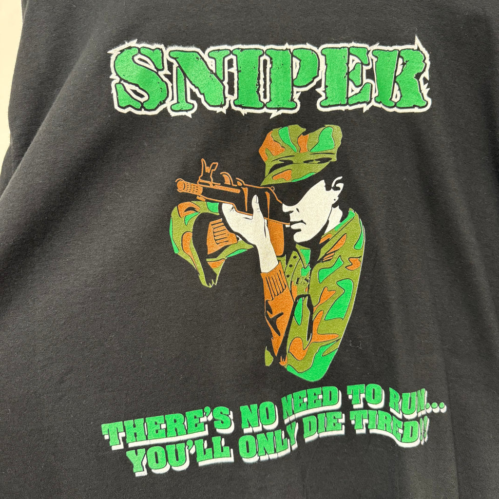 Vintage Sniper Military T-Shirt: XL