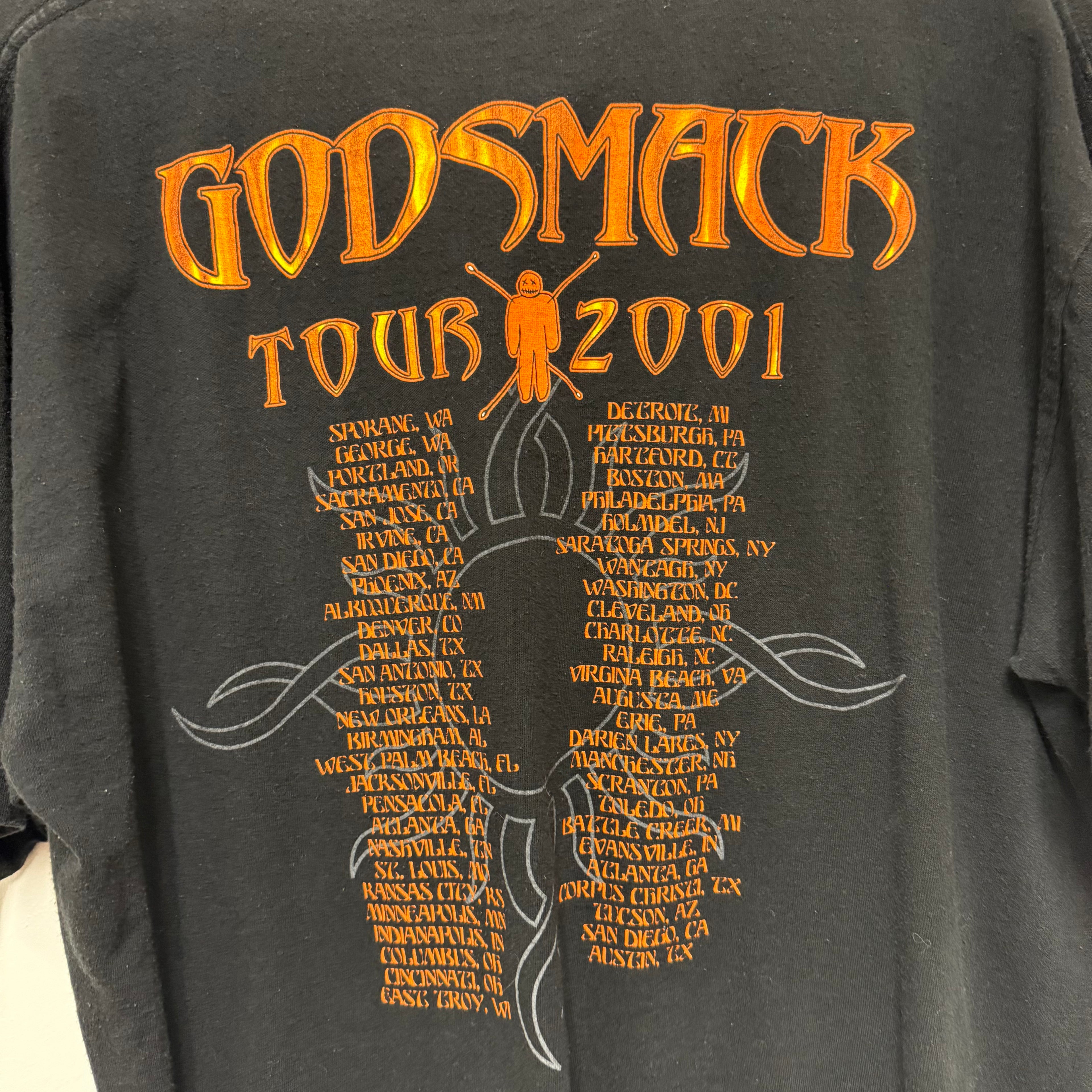 Vintage 2001 Godsmack Tour T-Shirt: XL