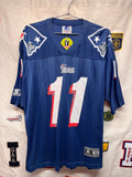 Vintage New England Patriots Drew Bledsoe 11 Stripe Starter NFL Football Jersey: Large