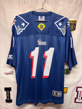 Load image into Gallery viewer, Vintage New England Patriots Drew Bledsoe 11 Stripe Starter NFL Football Jersey: Large
