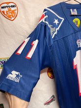 Load image into Gallery viewer, Vintage New England Patriots Drew Bledsoe 11 Stripe Starter NFL Football Jersey: Large
