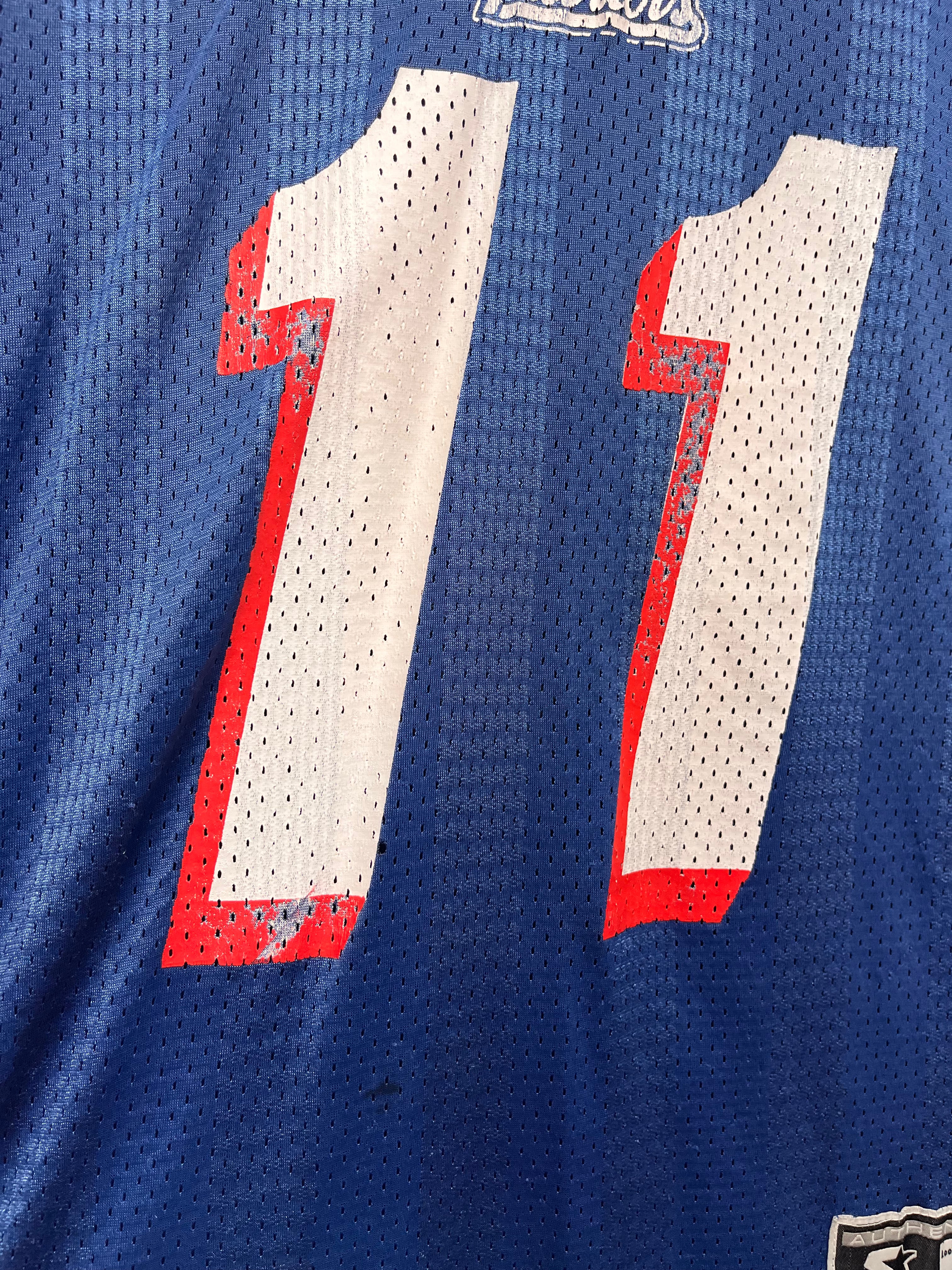 Vintage New England Patriots Drew Bledsoe 11 Stripe Starter NFL Football Jersey: Large